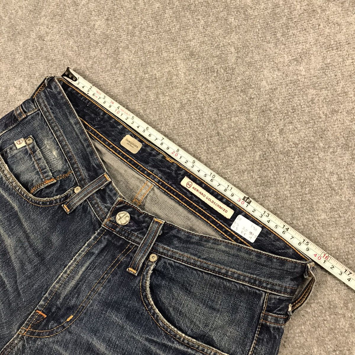 AG Adriano Goldschmied AG ADRIANO GOLDSCHMIED DISTRESSED JEANS BOOTCUT PANTS Size US 30 / EU 46 - 16 Thumbnail