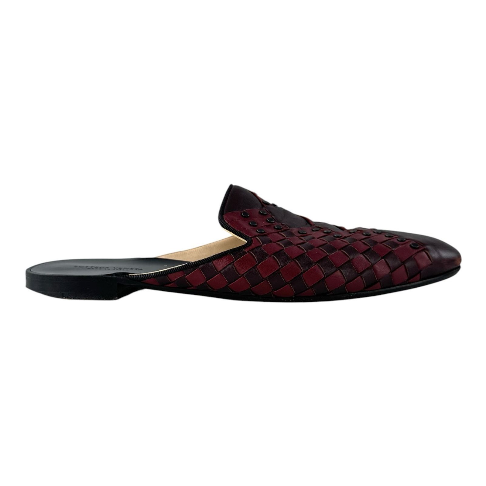 Bottega Veneta Bottega Veneta Studded Intrecciato Leather Mules Size US 8 / IT 38 - 1 Thumbnail