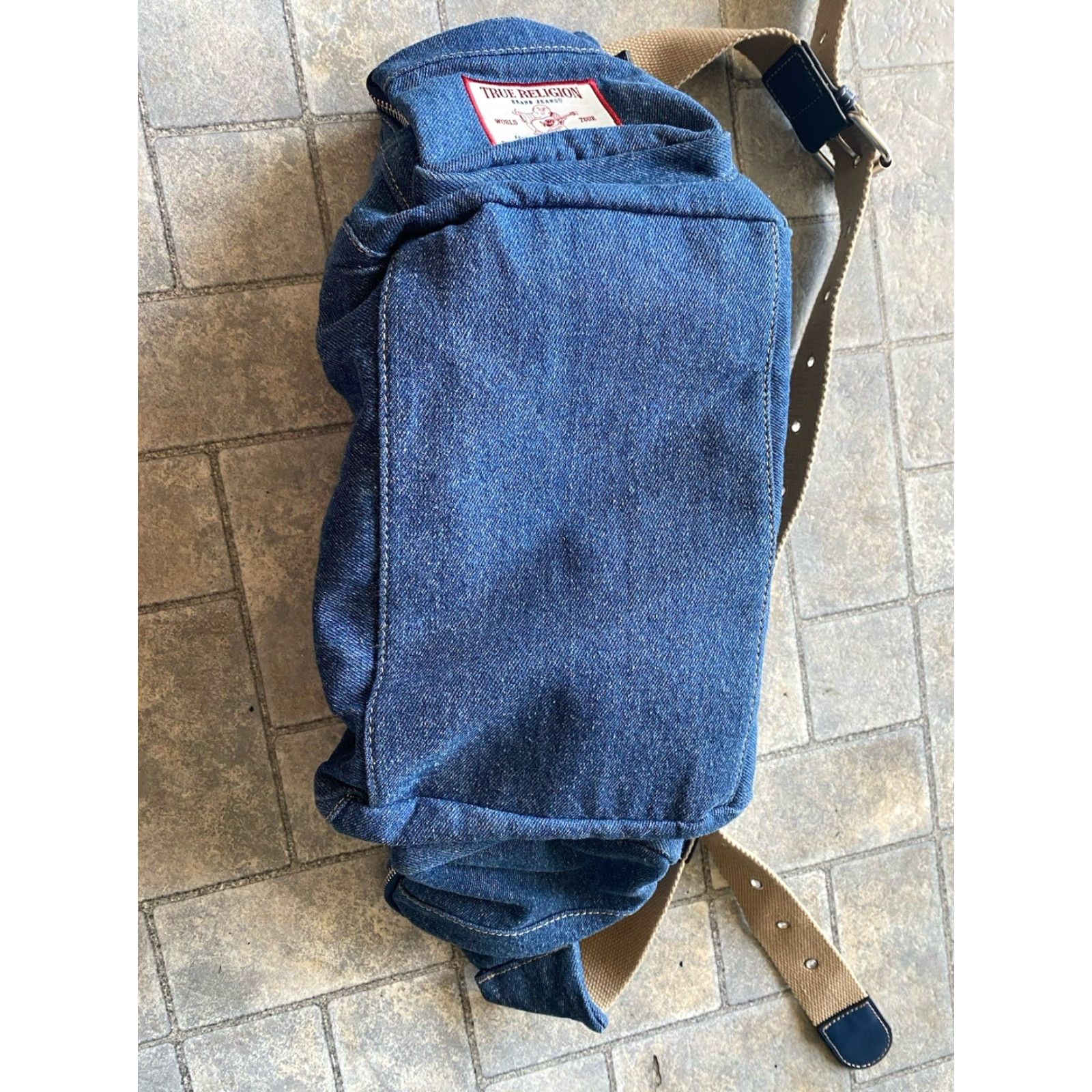 True Religion True Religion Slouchy Hobo Purse Bag Women’s Bag Women’s Blue Exterior Cotton Polyester Vintage? Size ONE SIZE - 4 Thumbnail