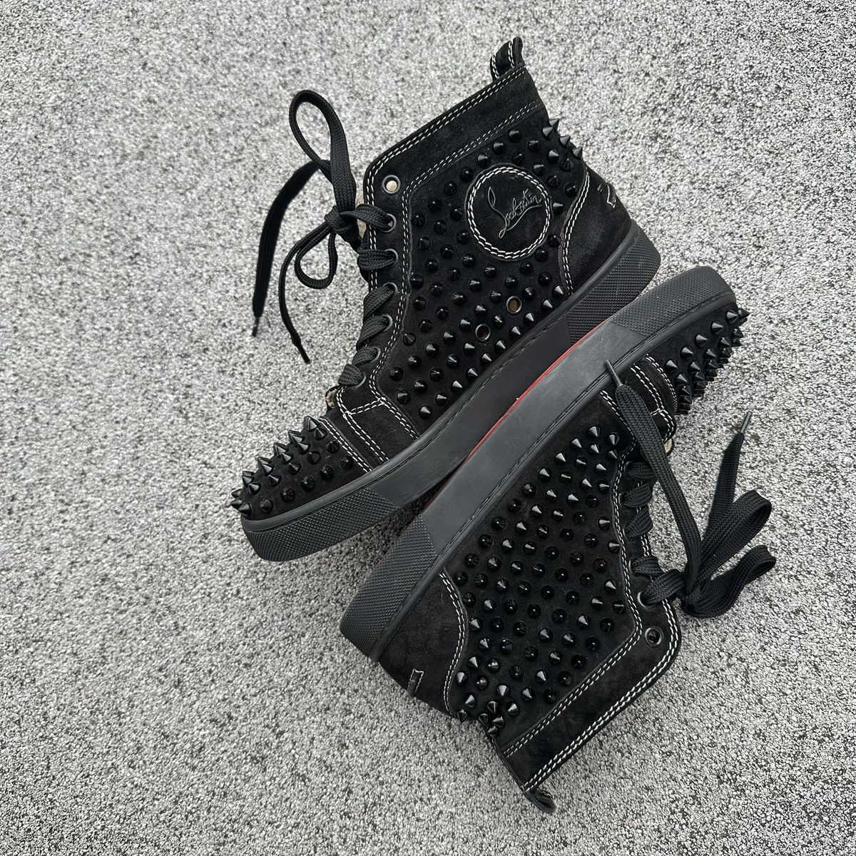Christian Louboutin Christian Louboutin spike high top sneakers Size US 7.5 / IT 37.5 - 3 Thumbnail
