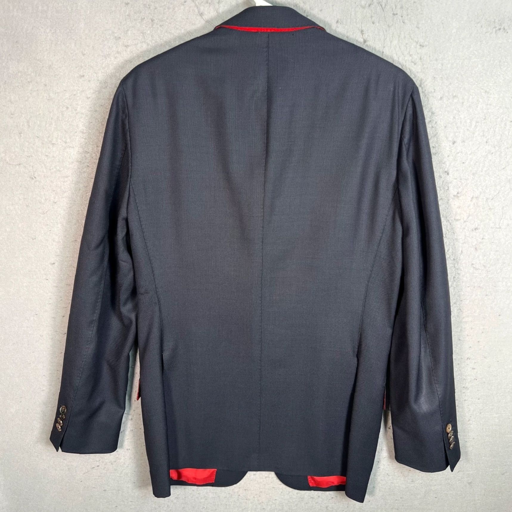 Suitsupply Suitsupply Mens Blazer Wool Two-Button Navy Blue Lining Vitale Barberis Fabric Jacket Regular 38 Adult Mens 2 Piece Bnwt Size 38R - 2 Thumbnail