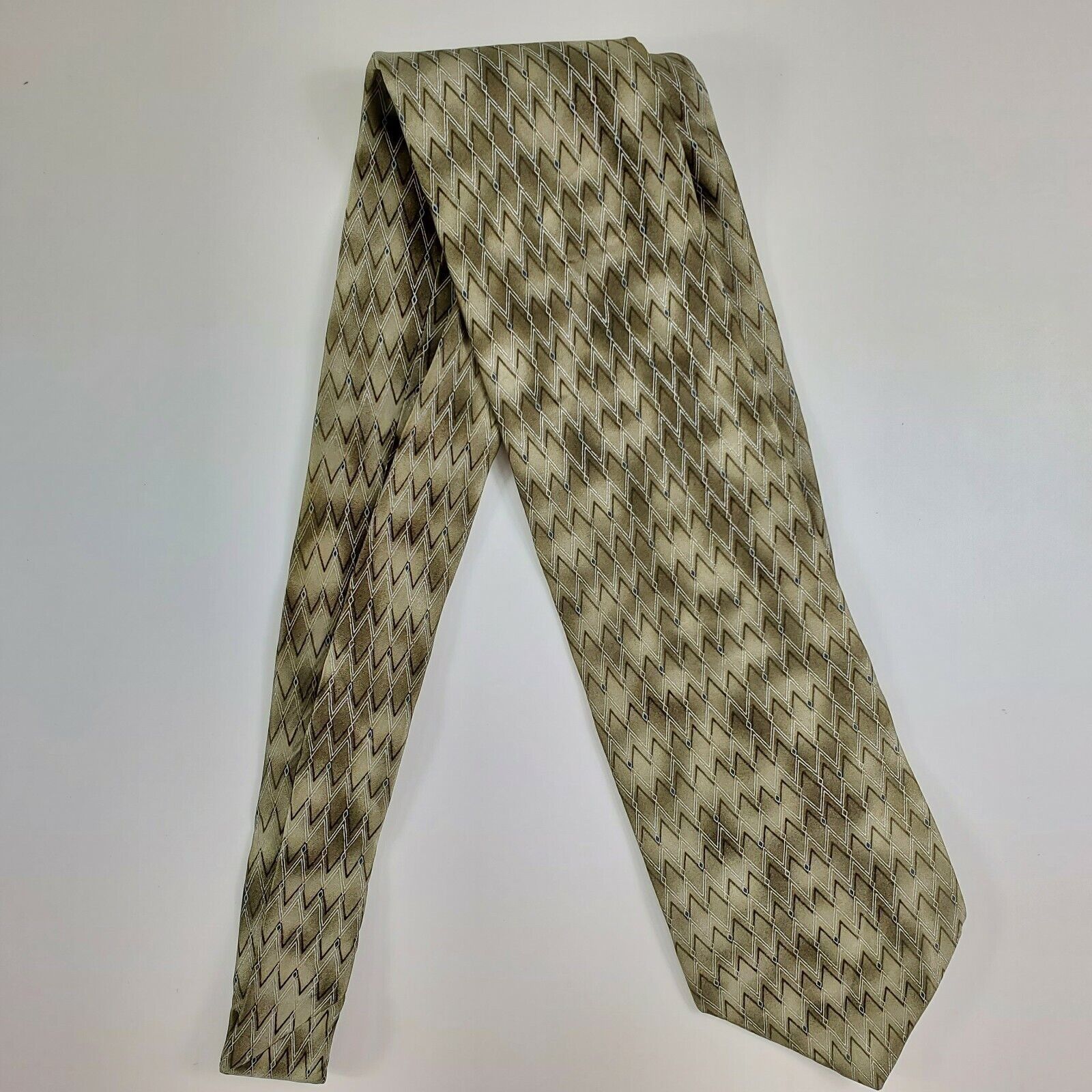 Croft & Barrow Croft & Barrow Green Silk Abstract Tie Wide Size ONE SIZE - 6 Thumbnail
