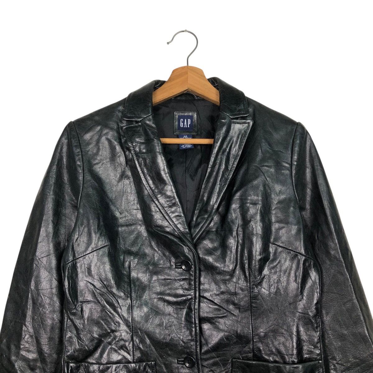 Japanese Brand 📌Rich Black Vintage Biker Leather Jacket Gap Issey Miyake Size US XS / EU 42 / 0 - 4 Thumbnail