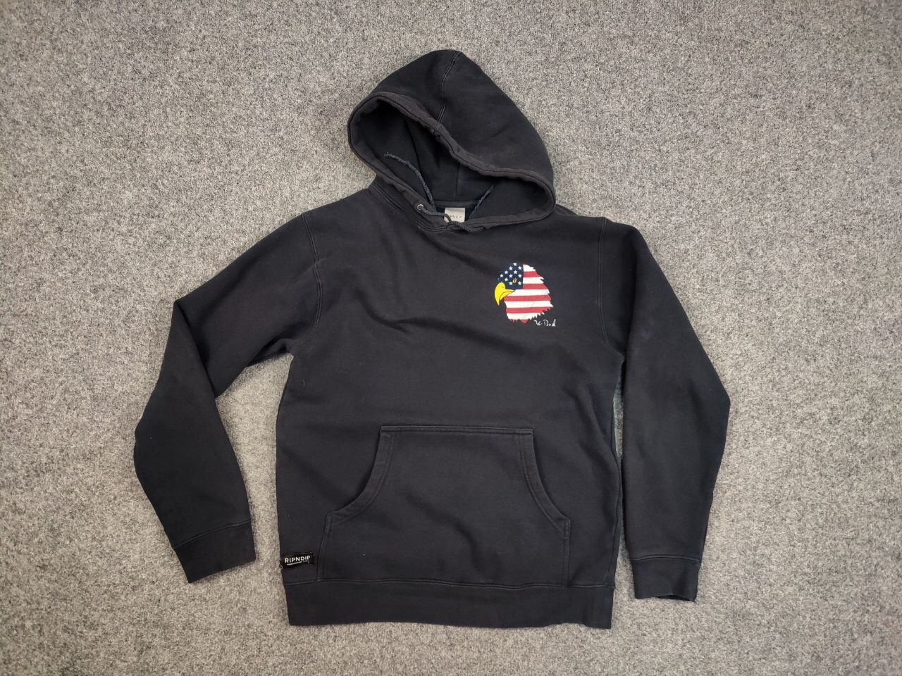 RIPNDIP Ripndip Horde and state USA flag logo Faded Black Hoodie Size US S / EU 44-46 / 1 - 12 Thumbnail