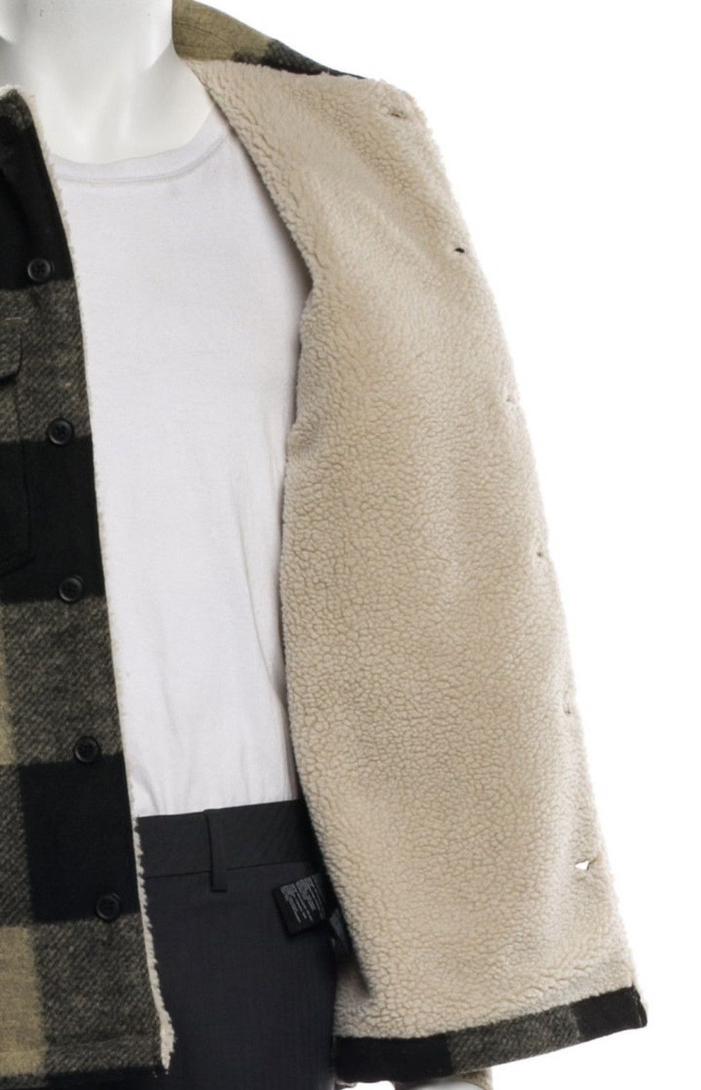 Allsaints Allsaints Drexel Plaid Shearling Jackrt Size US XS / EU 42 / 0 - 4 Thumbnail
