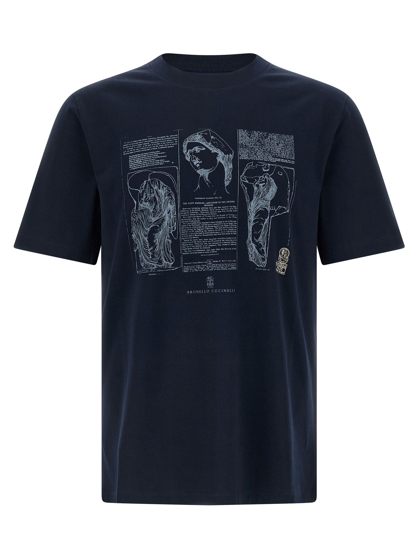 Brunello Cucinelli Printed T-Shirt Size US S / EU 44-46 / 1 - 1 Thumbnail