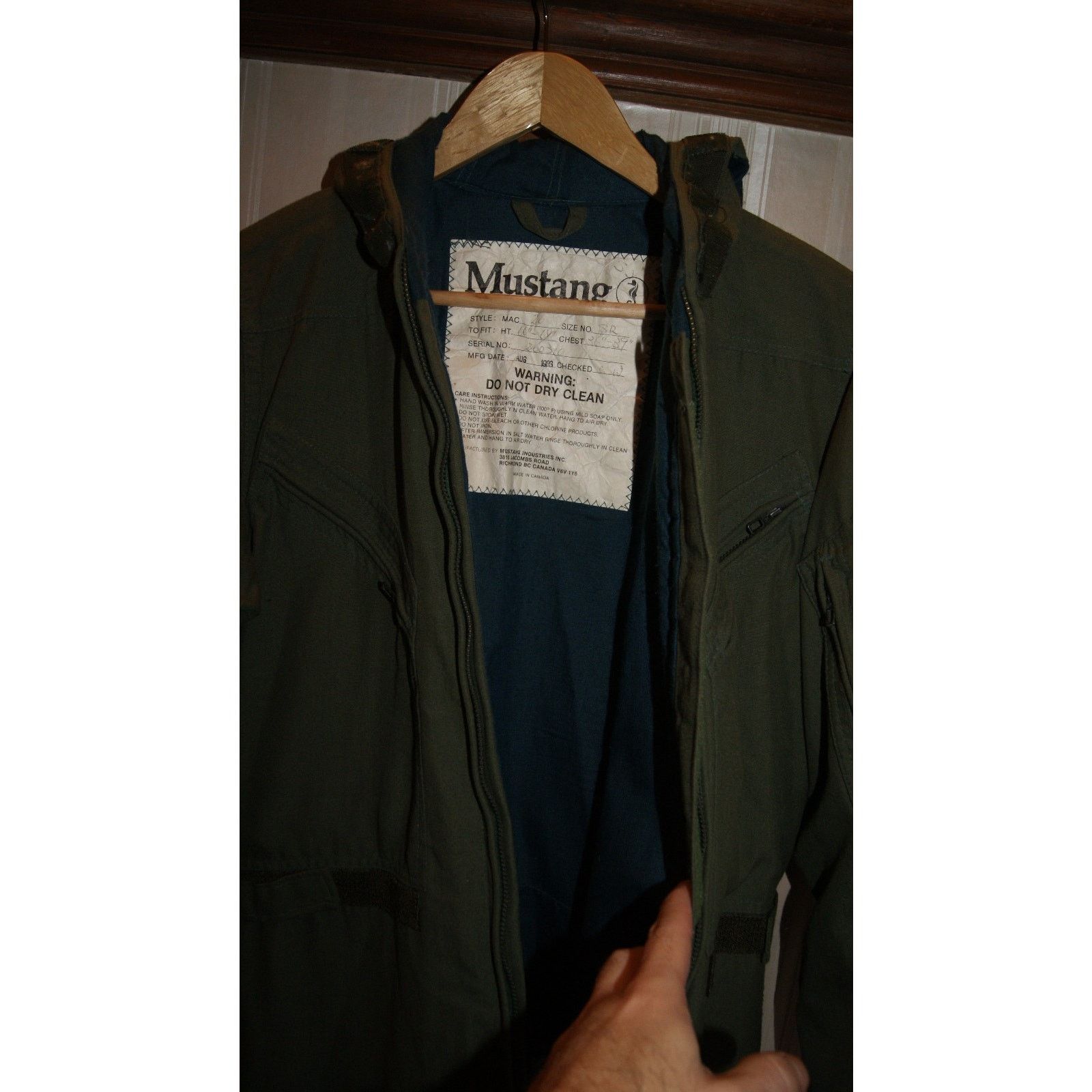 Mustang VTG Mustang Aviation Pilot Coveralls Mac-20 8R Lined Hood Size US 38 / EU 54 - 5 Thumbnail