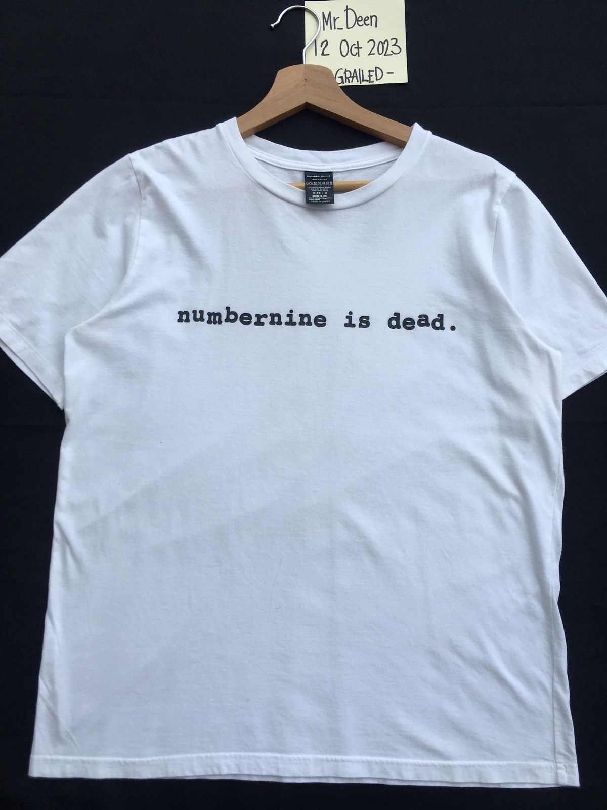 Number (N)ine Rare Number Nine is dead. Printed Tshirt Size US L / EU 52-54 / 3 - 5 Thumbnail
