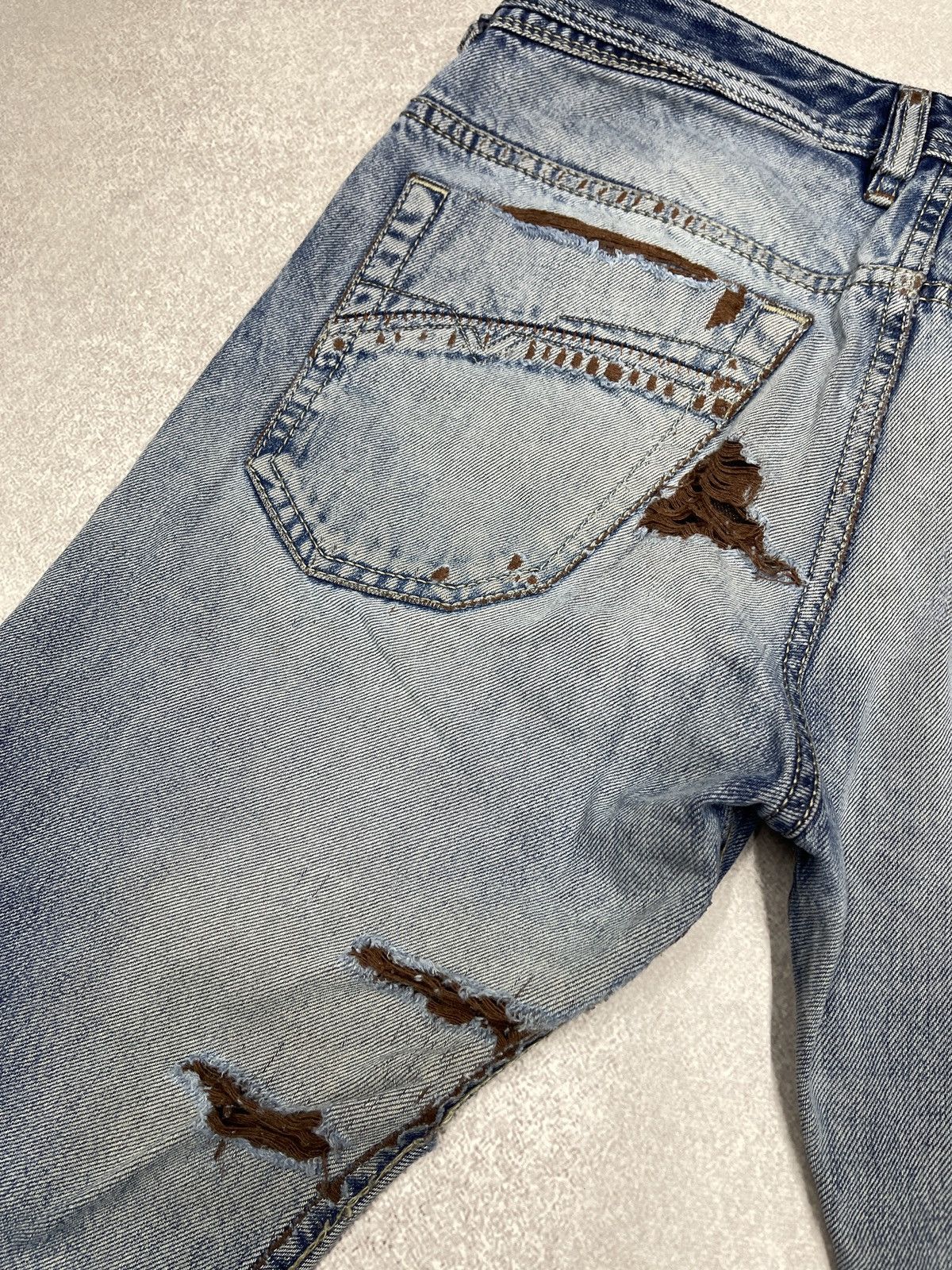 Diesel Diesel IAKOP Ripped Denim Jeans Blue Made in Italy Size US 30 / EU 46 - 6 Thumbnail