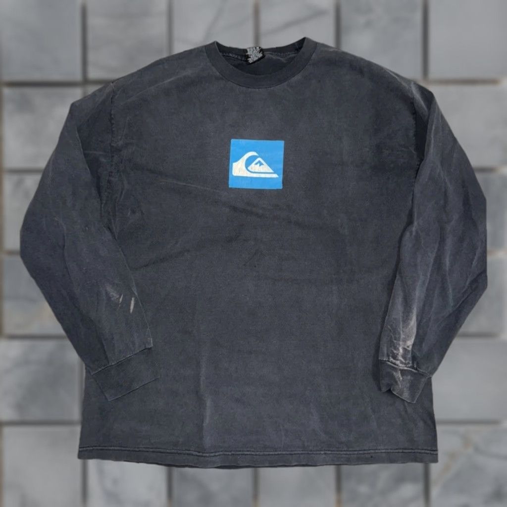Quiksilver VINTAGE Quiksilver Box Logo Long Sleeve T-Shirt Black Men’s XL Shirt Adult XL Black Box Logo 90s Surf USA Mens Size US XL / EU 56 / 4 - 1 Thumbnail