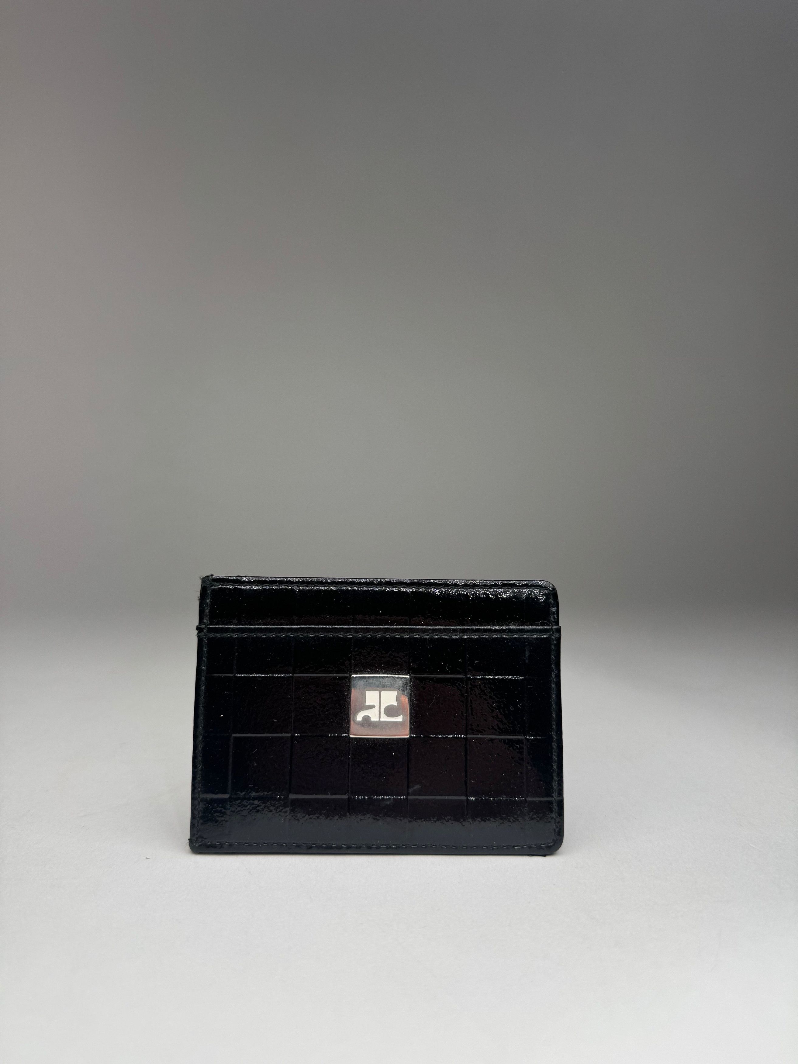 Courreges Vintage Paris Patent Leather Card Holder black Size ONE SIZE - 1 Thumbnail