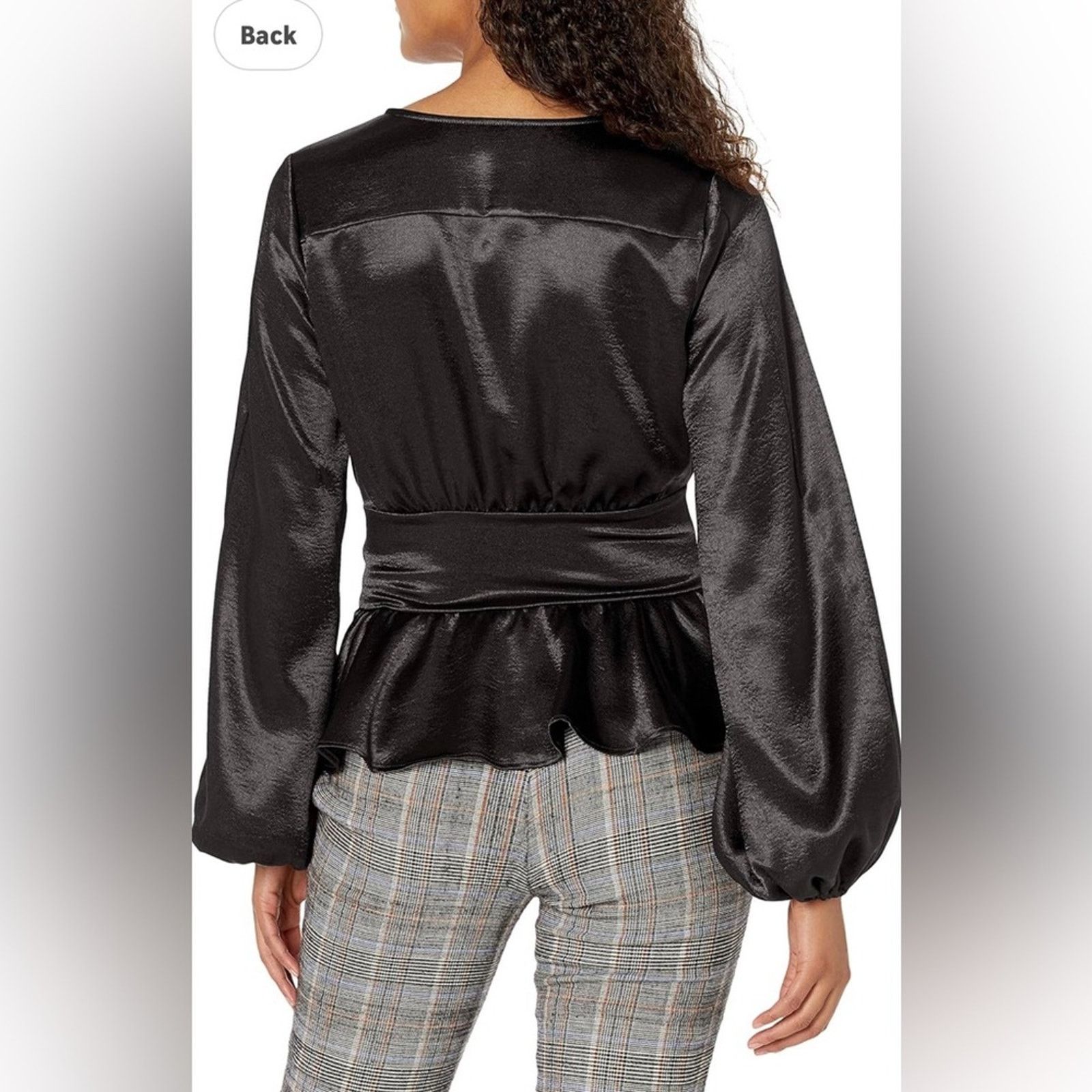 Other New Y2K Guess Black Satin Wrap Top size XS Size S / US 4 / IT 40 - 3 Thumbnail