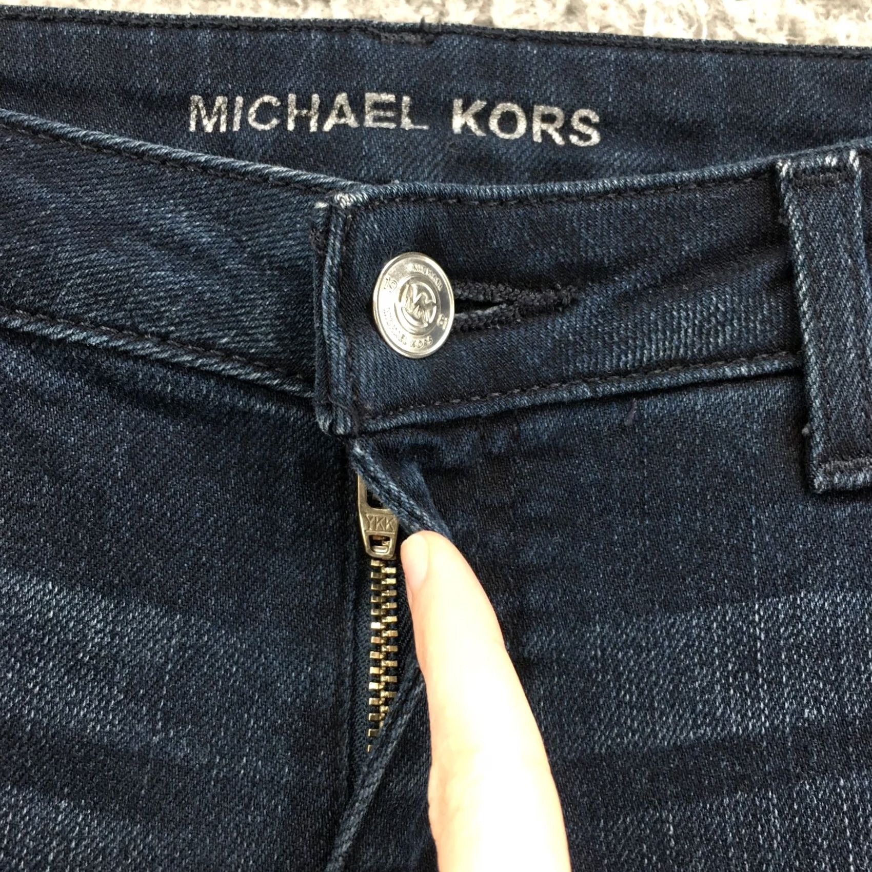Michael Kors Michael Kors Skinny Jeans Women 4 Blue Denim Cotton Blend Zip Fly Jeans Distressed? No. 4 Size 27" / US 4 / IT 40 - 3 Thumbnail