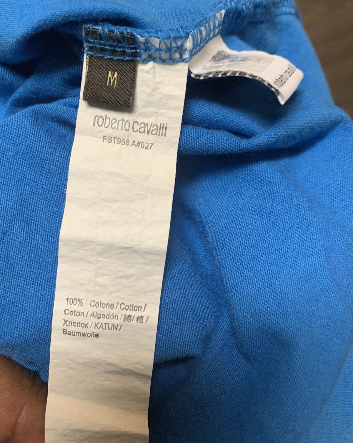 Roberto Cavalli Roberto Cavalli T Shirt Mens Blue Tiger TShirt Size US M / EU 48-50 / 2 - 6 Thumbnail