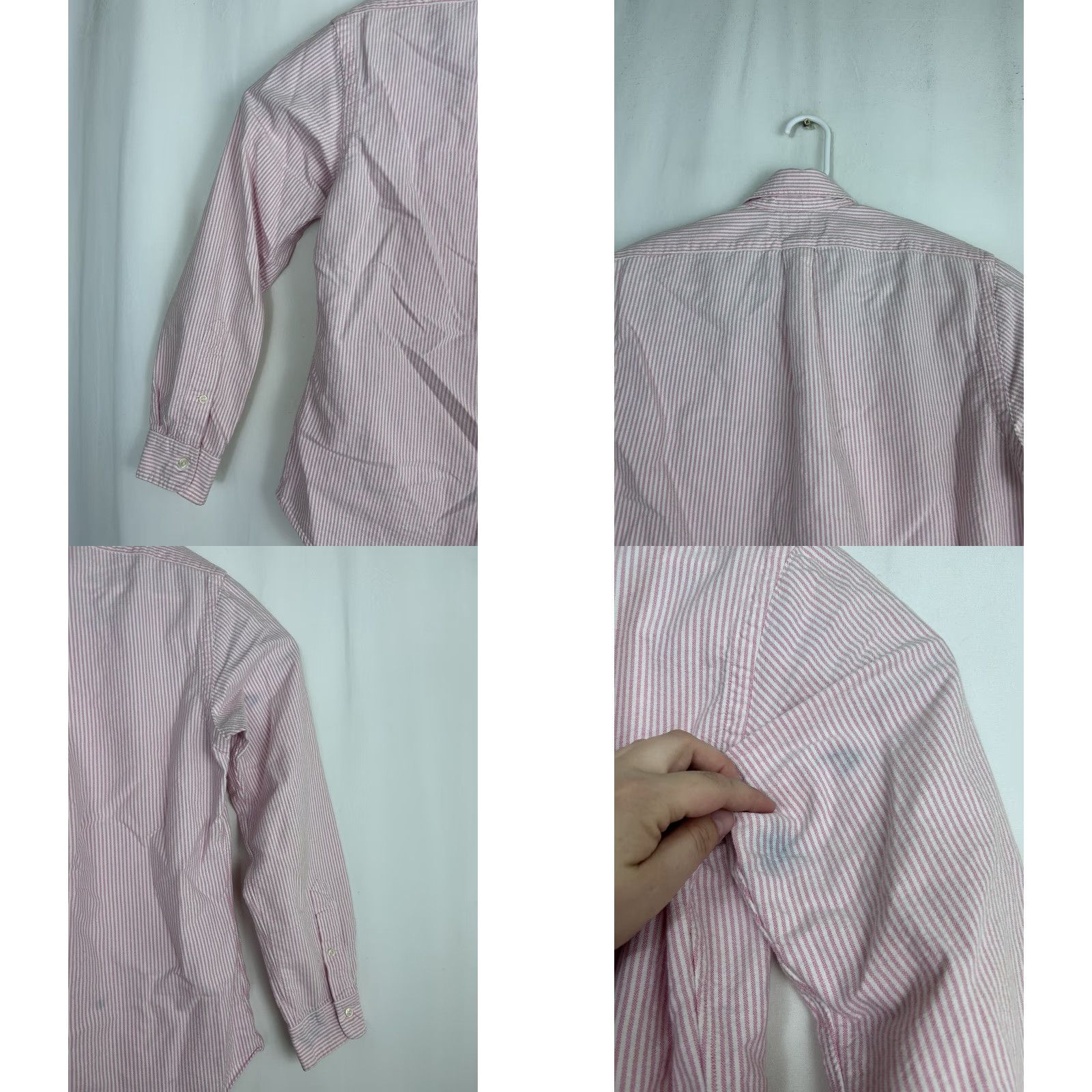 Ralph Lauren Ralph Lauren Mens Custom Fit Long Sleeve Button-Down Pink Striped Shirt M Multicolor Womens? Size US M / EU 48-50 / 2 - 9 Thumbnail