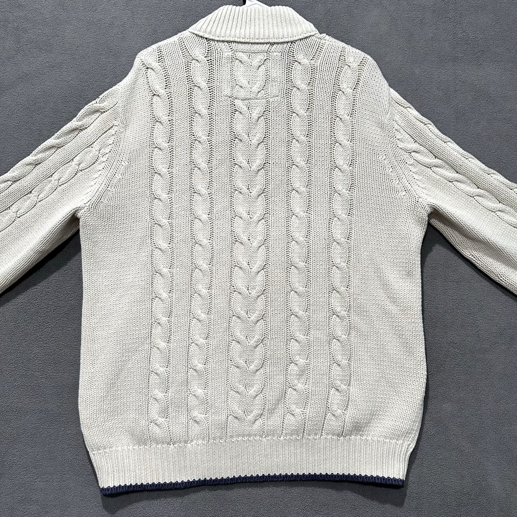 Eddie Bauer Eddie Bauer Sweater Mens LT Large Tall Cream Cable Knit Henley Cotton Outdoor Size US L / EU 52-54 / 3 - 2 Thumbnail