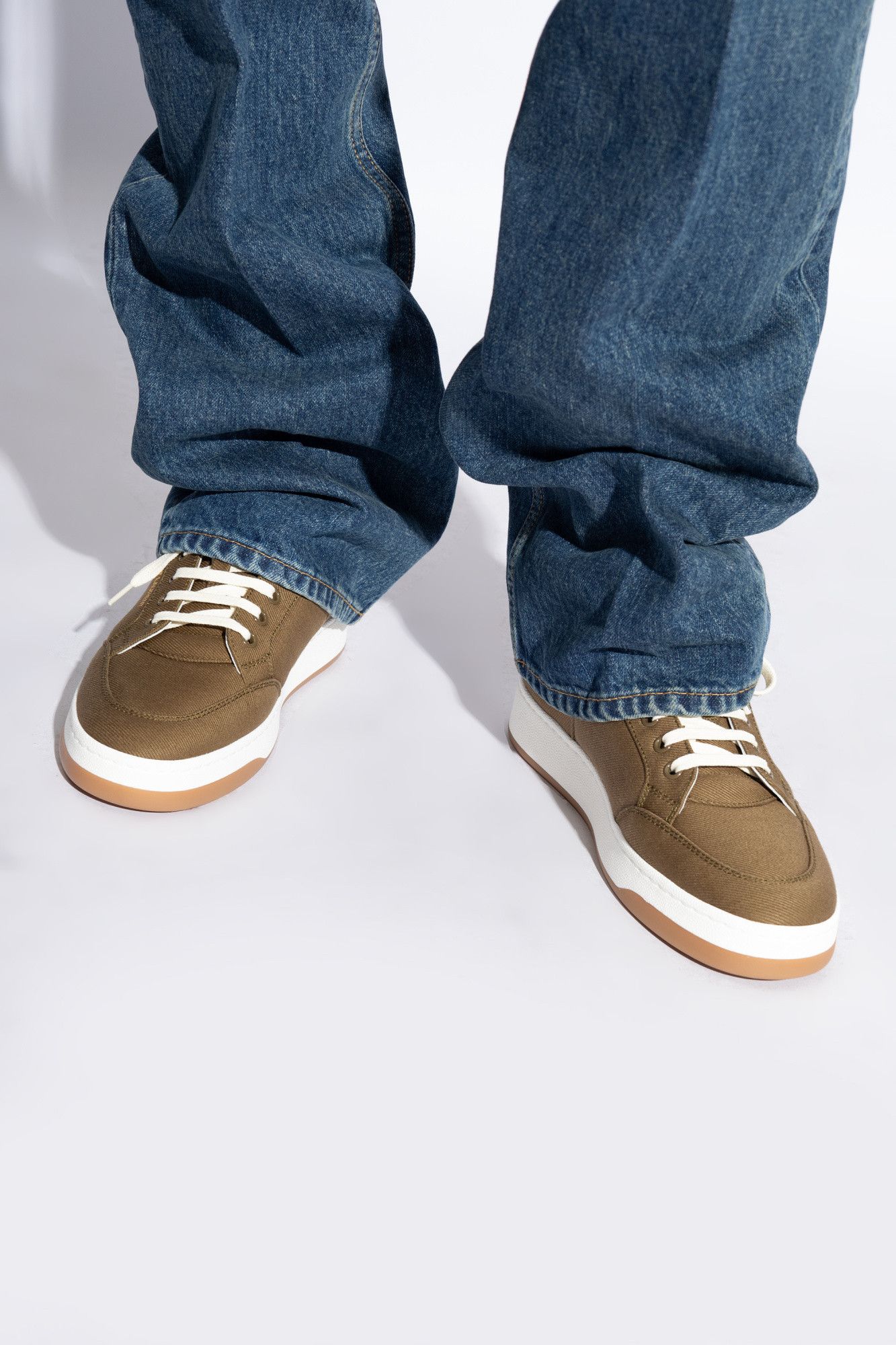 Saint Laurent Paris o1w1db10526 776269 SL/61 Sneakers in Gabardine in Green Size US 9 / IT 39 - 2 Thumbnail