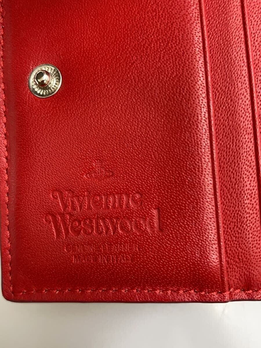 Vivienne Westwood Vivienne Westwood Plain Cowhide Tri-Fold Wallet Red Size ONE SIZE - 3 Thumbnail