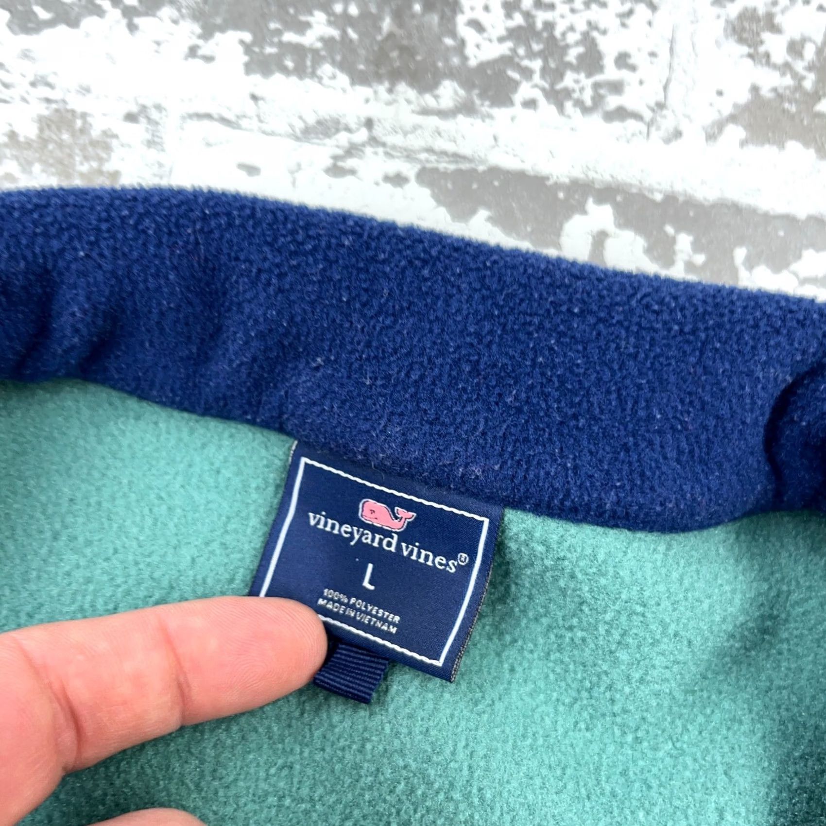 Vineyard Vines Vineyard Vines Fleece Pullover Sweatshirt Men Large Green Blue Size US L / EU 52-54 / 3 - 3 Thumbnail