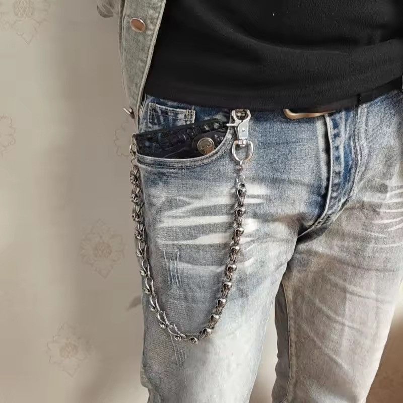 Jewelry Skaleton Bead Pants Wallet Chain,Y2K Jeans Chain Size ONE SIZE - 3 Thumbnail