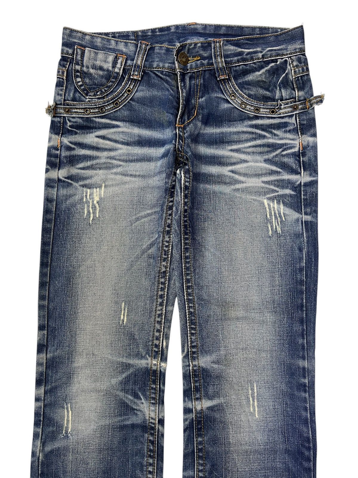 Japanese Brand × Vintage Vintage PRESS Japanese Denim Faded Distressed Jeans Size US 30 / EU 46 - 3 Thumbnail