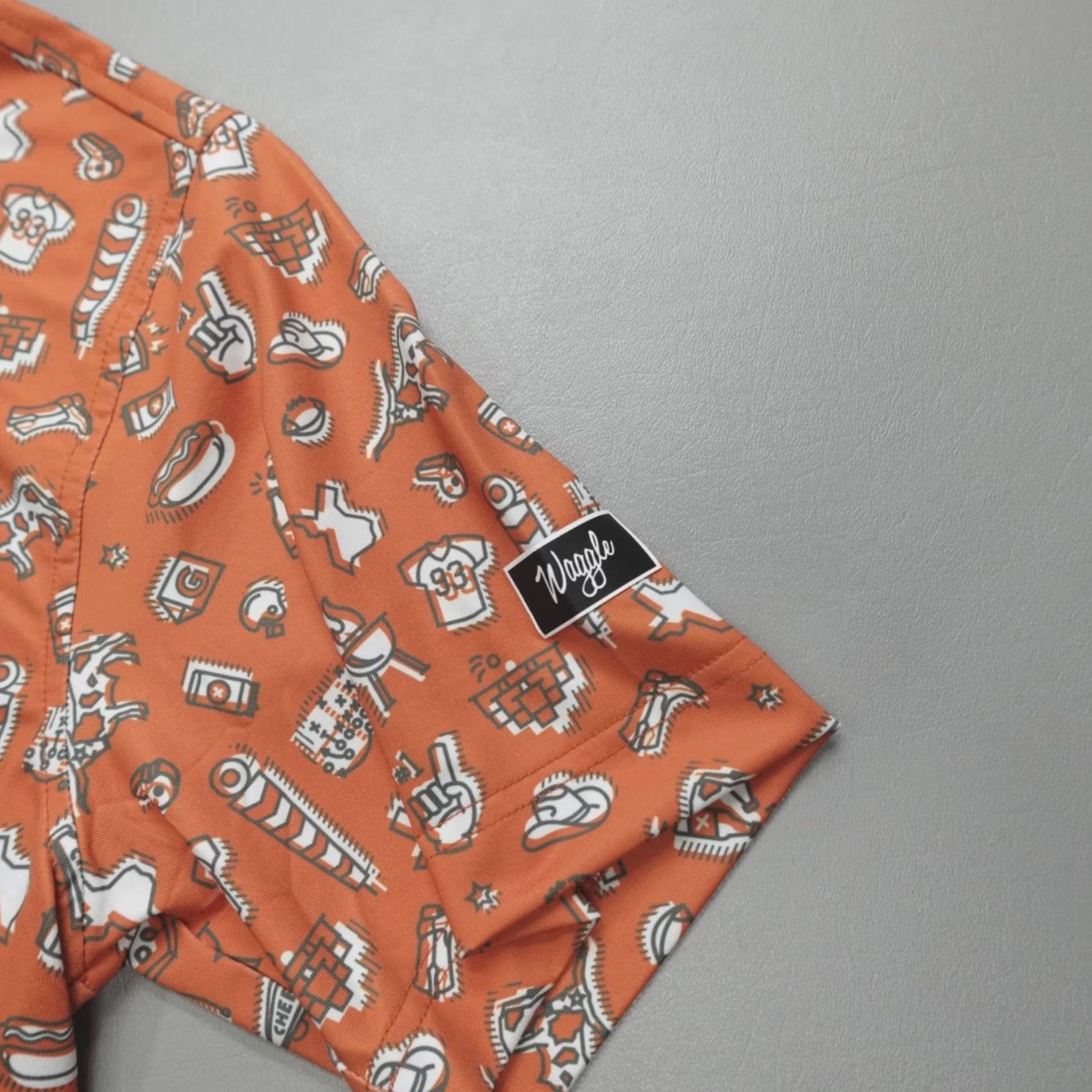 Vintage Waggle Golf Performance Polo Shirt Texas Game Day Men's M Polo Shirt Orange Golf + Texas + Waggle + Men's M Size US M / EU 48-50 / 2 - 3 Thumbnail