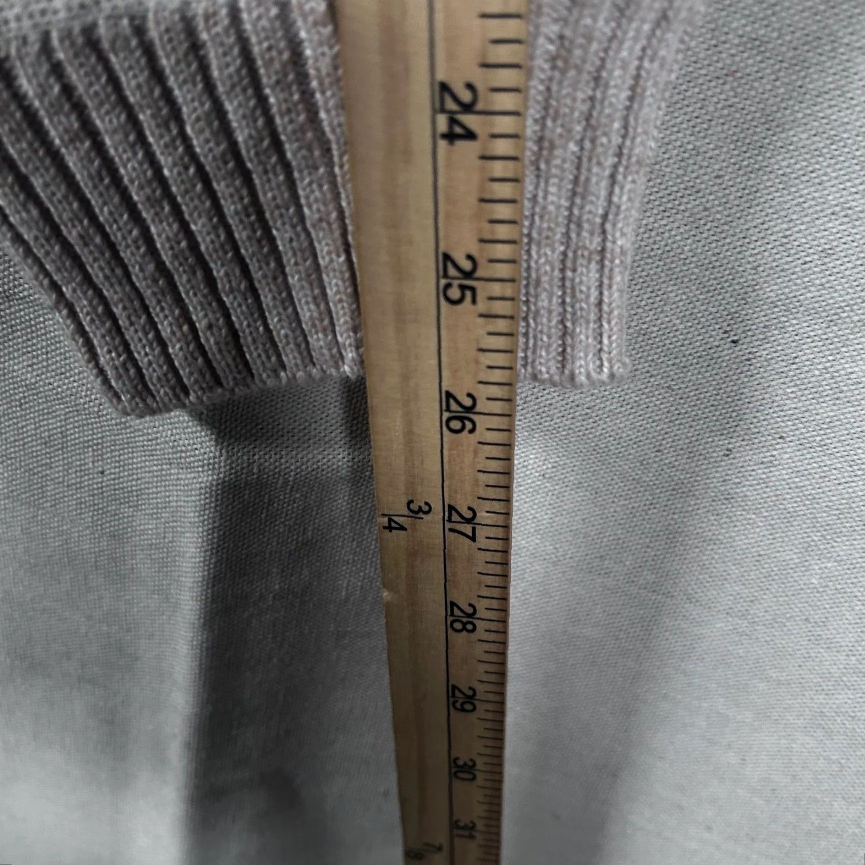 Vintage Yeokou Mens XXL Sweater Full Zip Mock Neck Fleece Lined Oatmeal Tan Cashmere Wool Blend Pocketed Heavyweight Winter Fall Spring Size US XXL / EU 58 / 5 - 6 Thumbnail