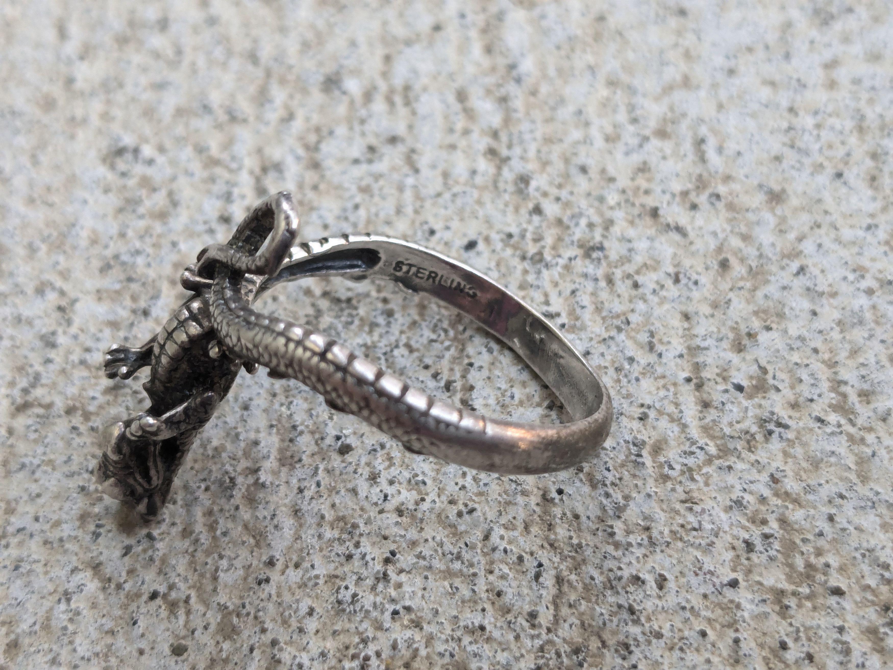Jewelry Vintage Sterling Silver Ring Dragon 9 Shube Dakota West Size ONE SIZE - 8 Thumbnail