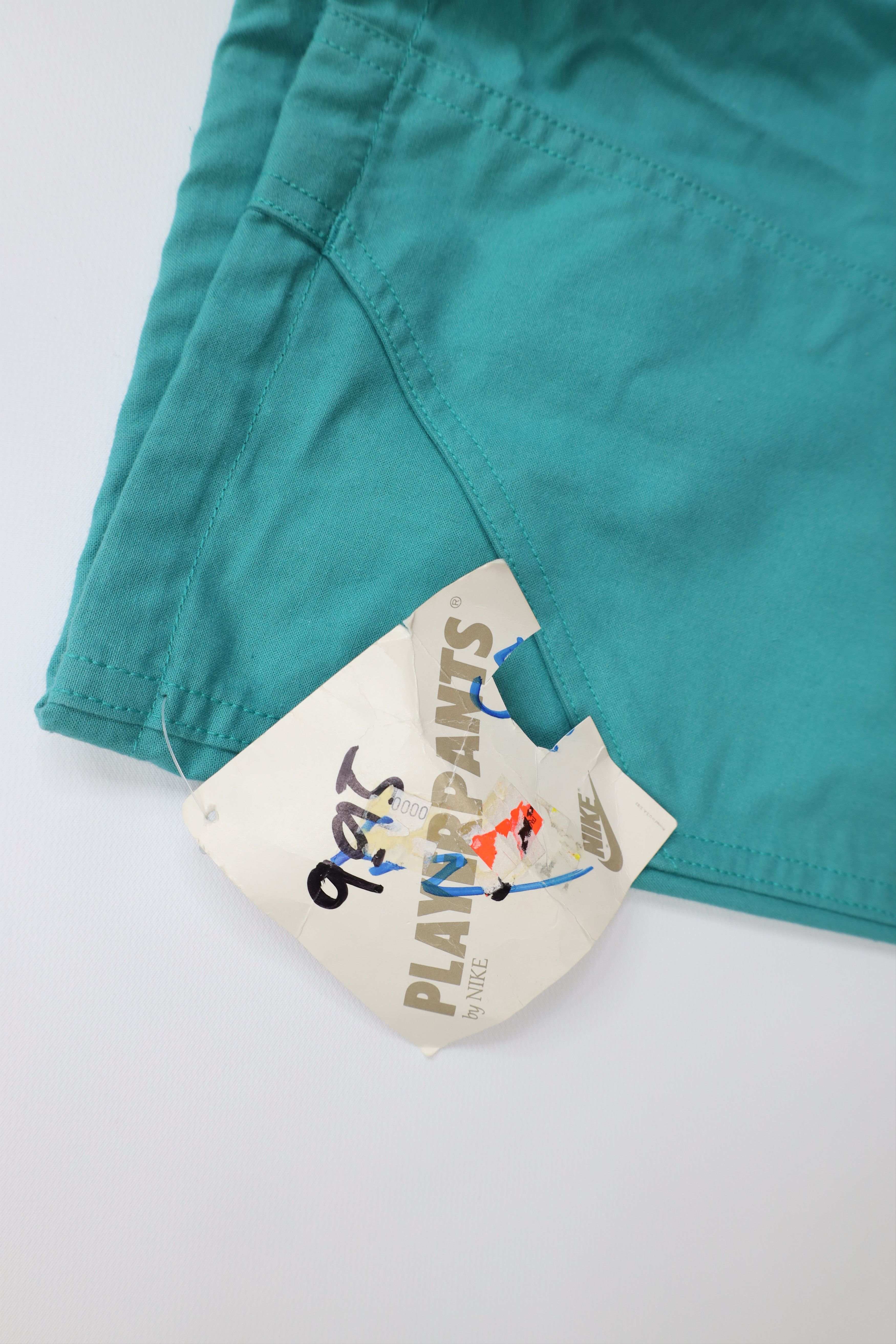 Nike Deadstock Vintage 80s 90s Nike Basketball Pants Teal Cotton Size US 34 / EU 50 - 9 Thumbnail