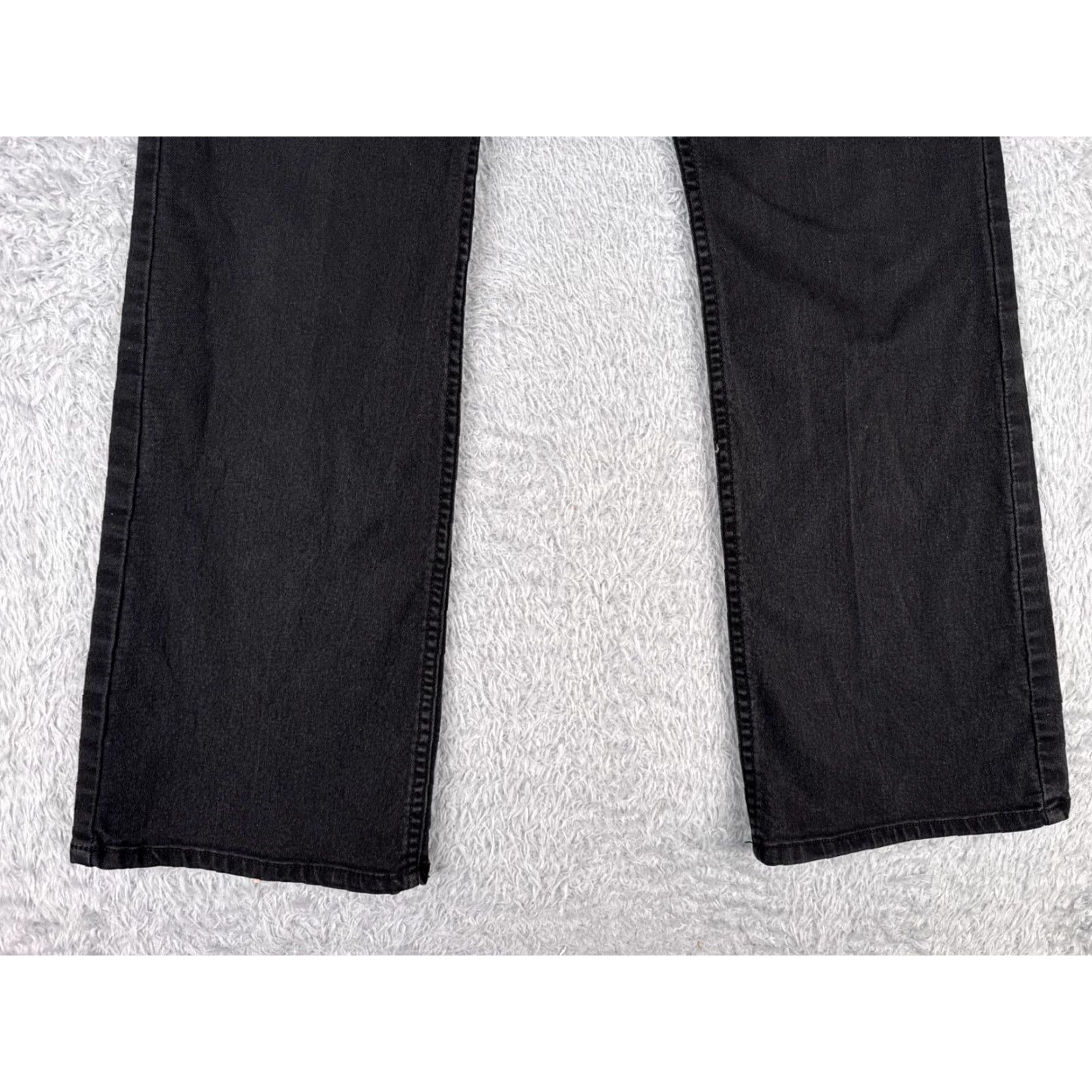 Lee Lee Jeans Women 28 Black Denim Bootcut Mid Rise Cotton Blend 28x27 Regular Inseam 27 Size 28" / US 6 / IT 42 - 2 Thumbnail