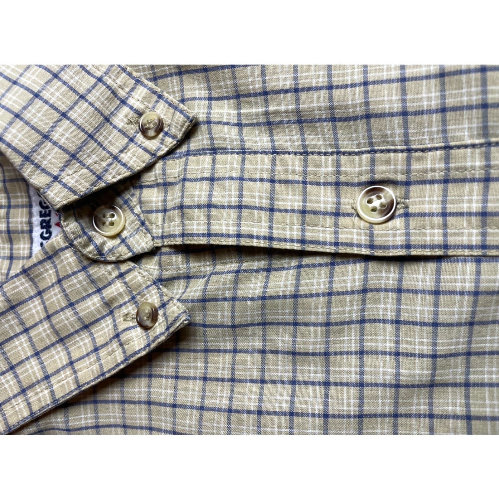 McGregor McGregor Shirt Men's Large Button-Down Checkered Wrinkle Resistant Vintage Brown Tan Casual Short Sleeve Shirt Size US L / EU 52-54 / 3 - 5 Thumbnail