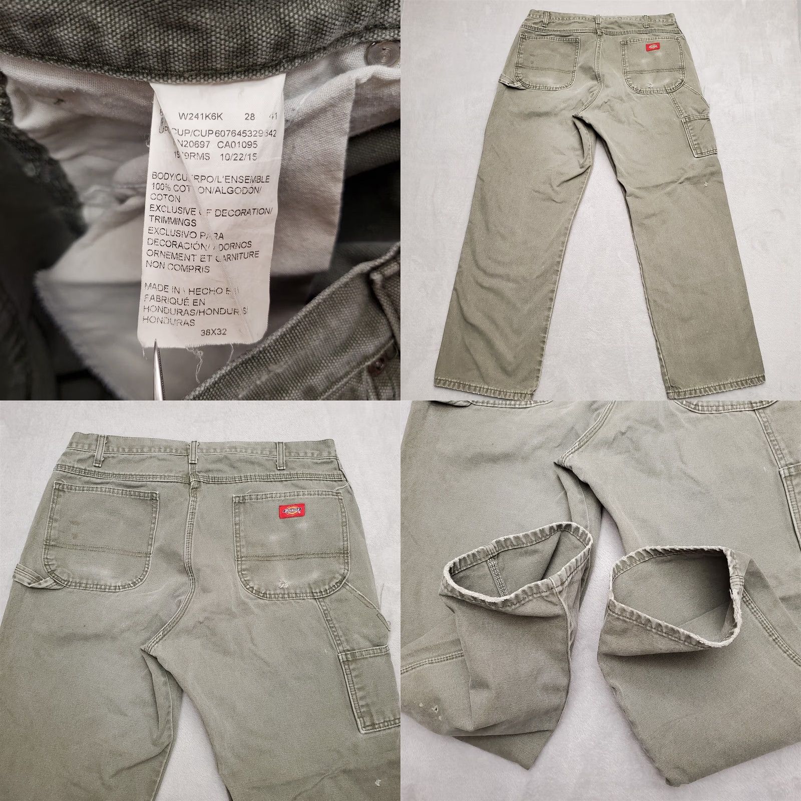 Dickies Dickies Pants Mens 38x32 Carpenter Heavy Duck Canvas Work Cargo 5-Pocket Zipper Dickies Mens Regular Black US 38x32 Mens Carpenter Workwear Pants Size US 38 / EU 54 - 8 Thumbnail