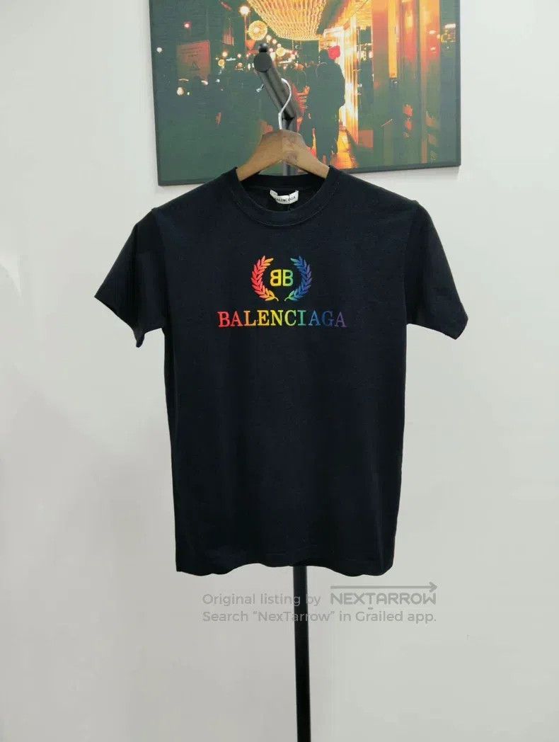 Balenciaga Balenciaga Colorful double B wheat embroidery logo short s Size US S / EU 44-46 / 1 - 1 Thumbnail