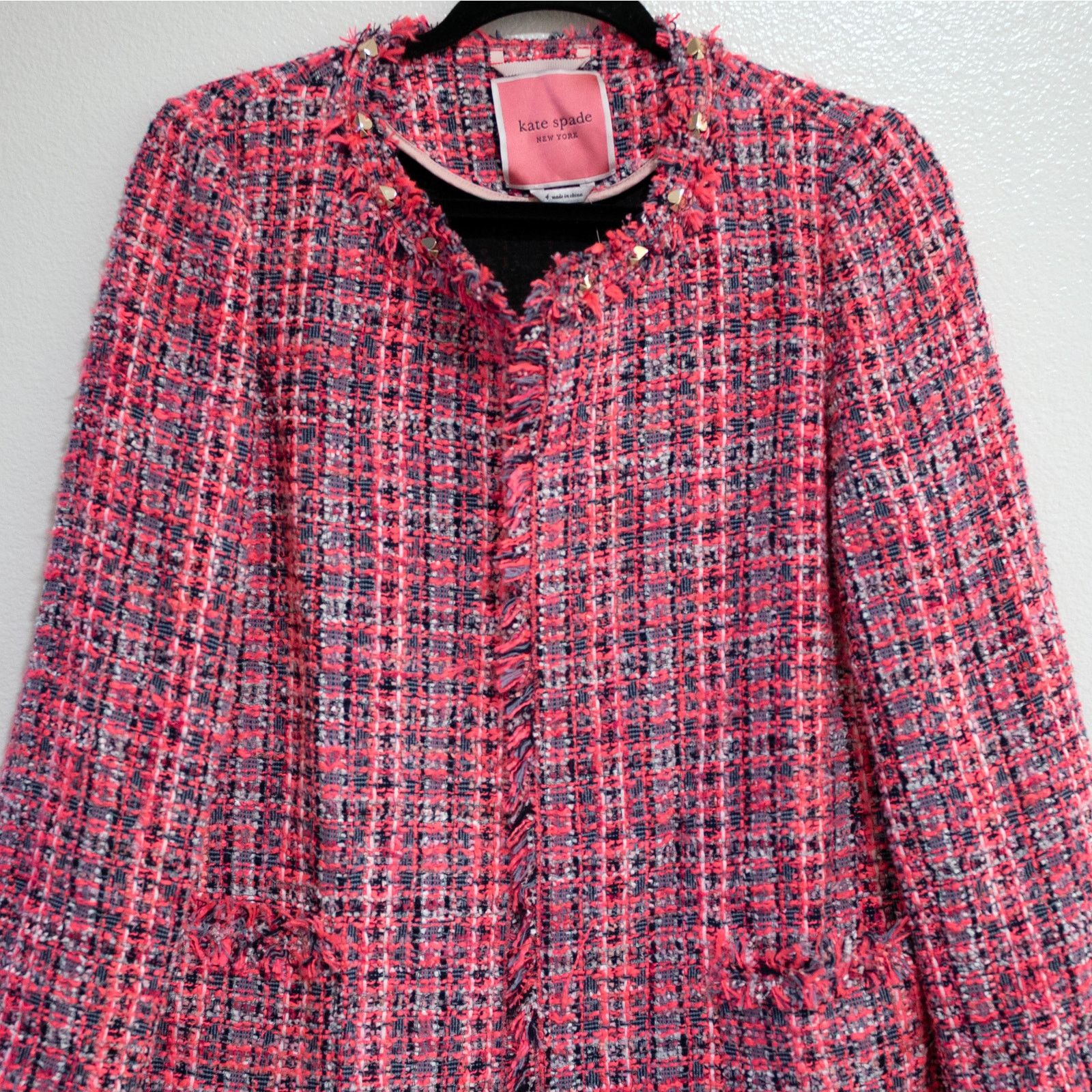 Kate Spade Kate Spade Multi Tweed Coat Size S / US 4 / IT 40 - 6 Thumbnail