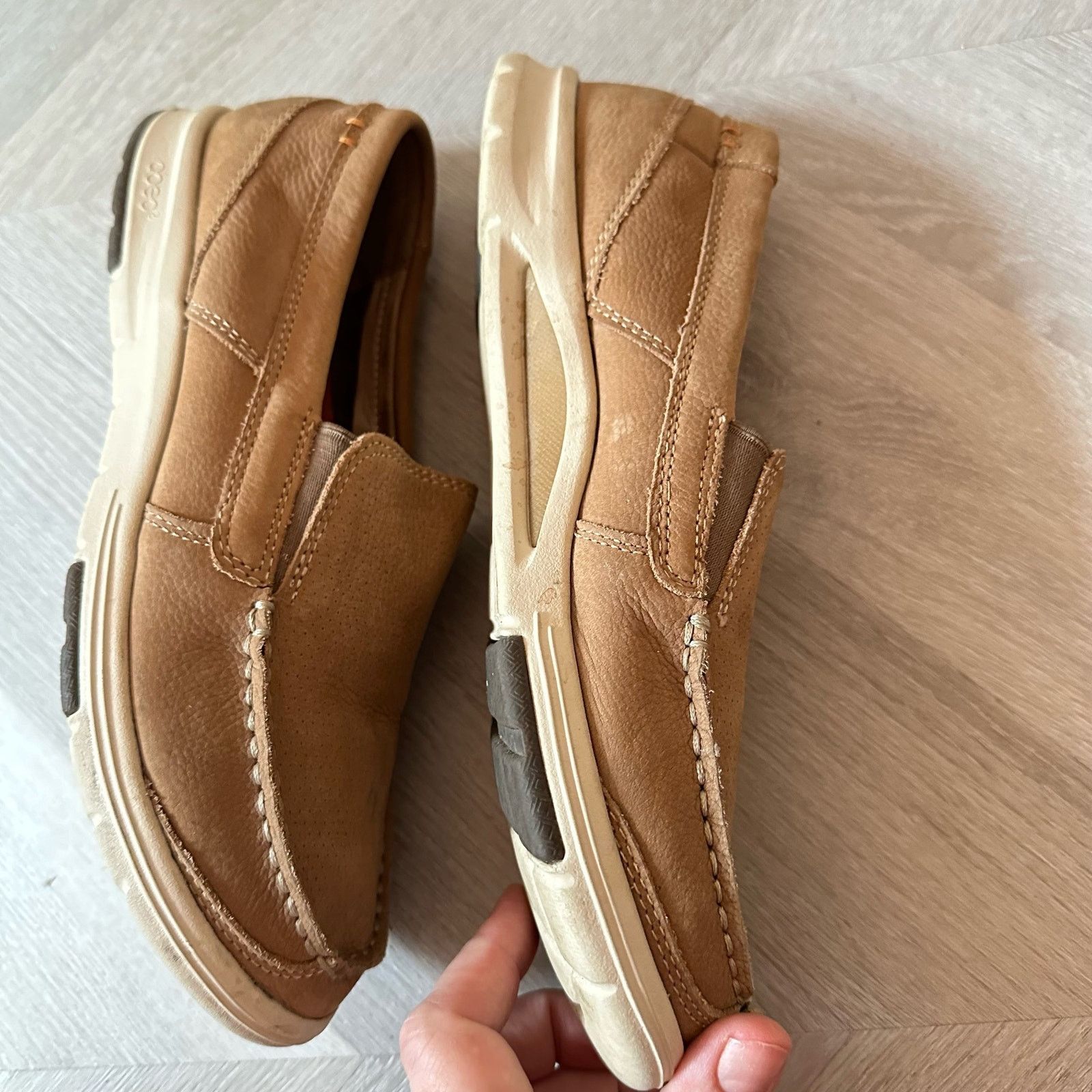 Other Abeo Lite Caleb Loafers Boat Shoes Men 8.5 Tan Leather Suede Size US 8.5 / EU 41-42 - 7 Thumbnail
