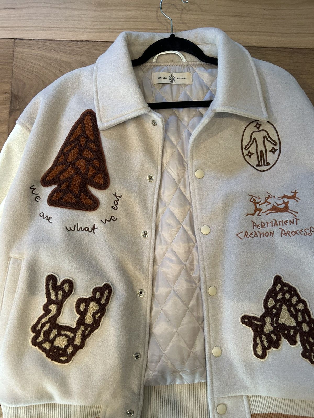 Untitled Artworks Untitled Artworks Brown Varsity Jacket Size US M / EU 48-50 / 2 - 2 Thumbnail