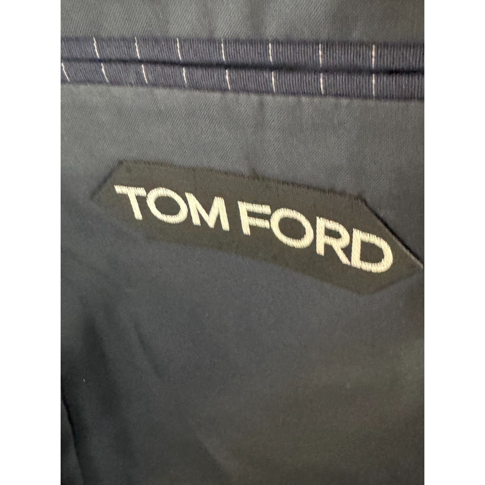 Tom Ford Tom Ford Navy Striped Peak Lapel 2pc Suit O'Connor 52R 42R Size 44R - 6 Thumbnail