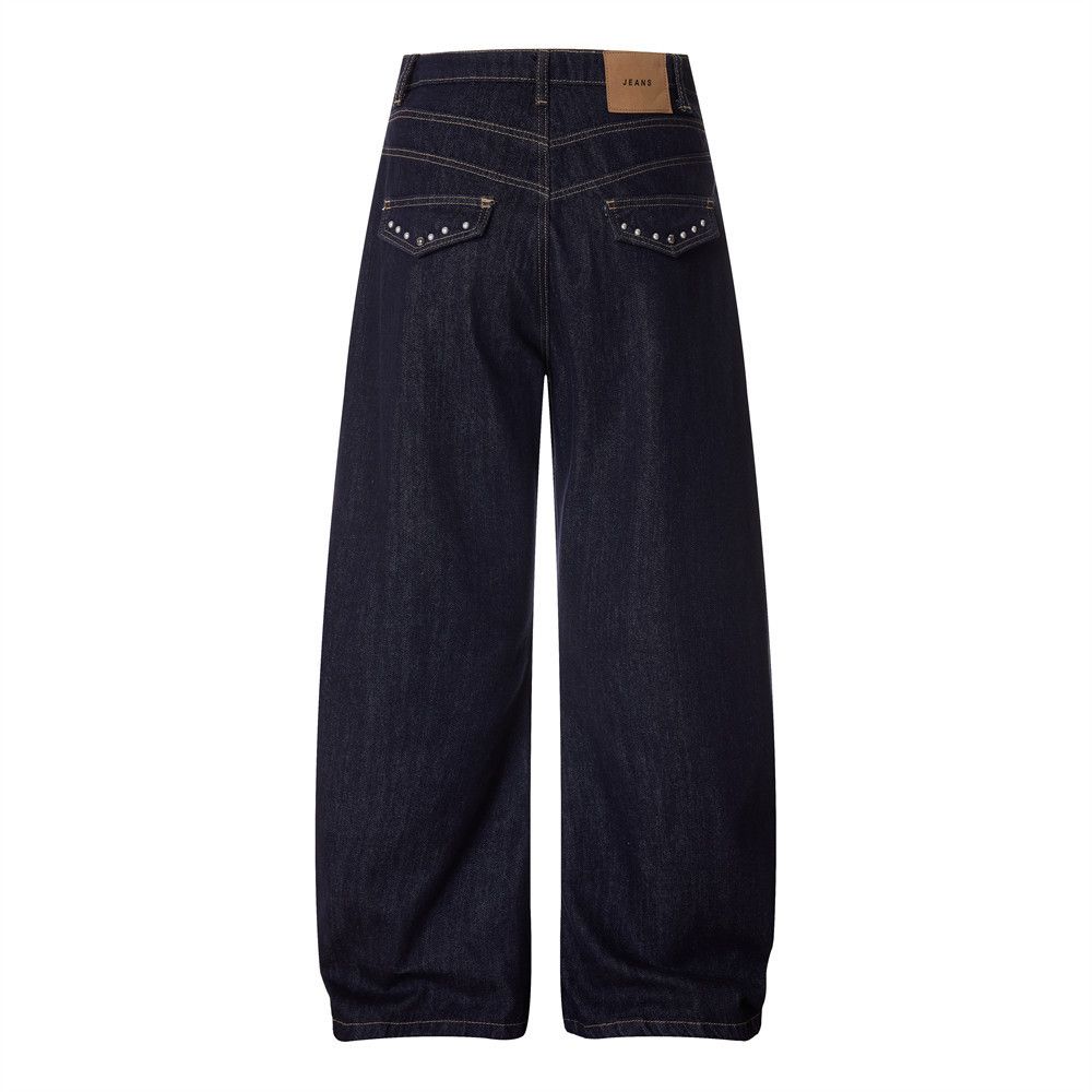 Jean Men's hippie loose wide-leg straight pocket cross jeans Size US 32 / EU 48 - 2 Thumbnail
