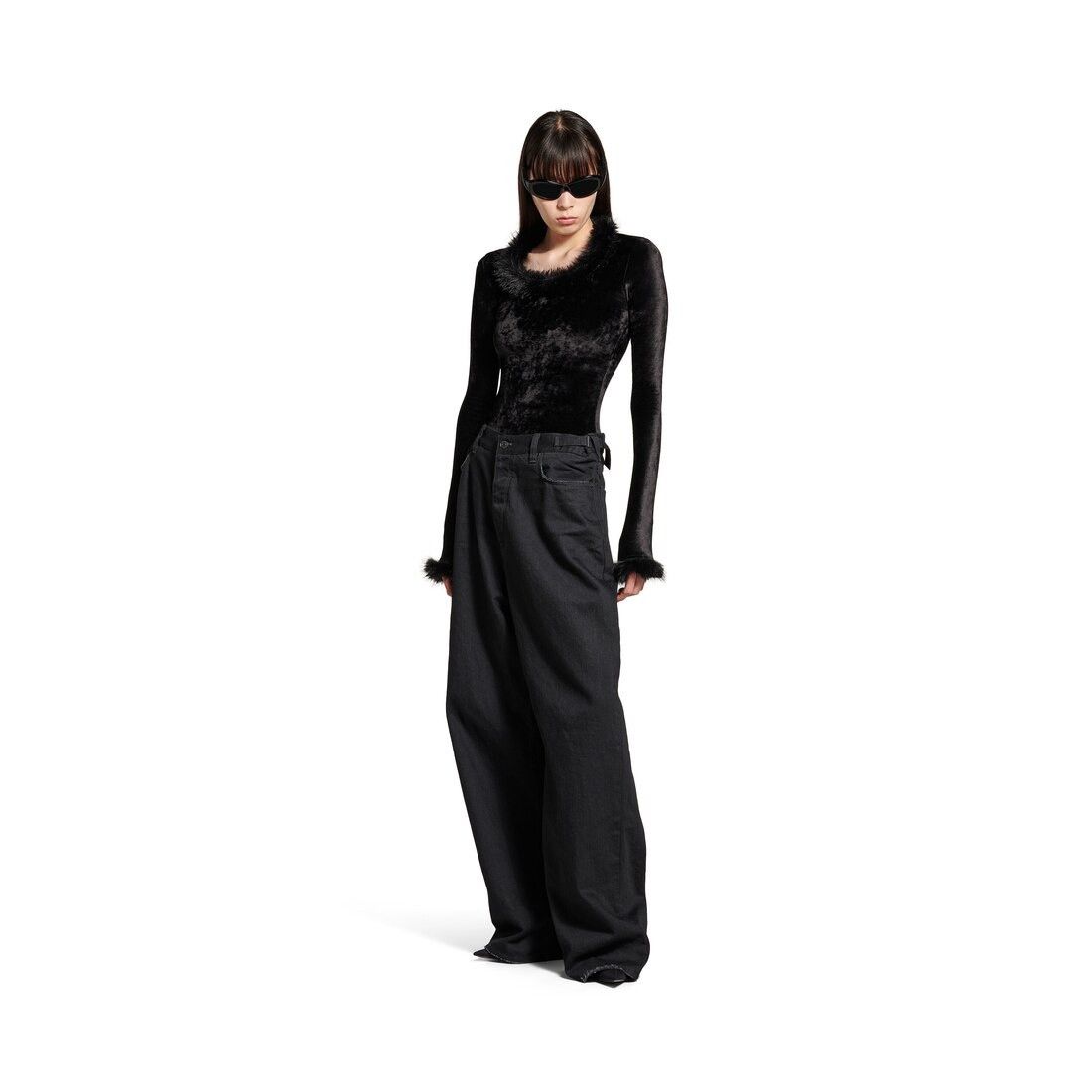 Balenciaga o1srvl11e0426 Stretch Top in Black Size S / US 4 / IT 40 - 2 Thumbnail