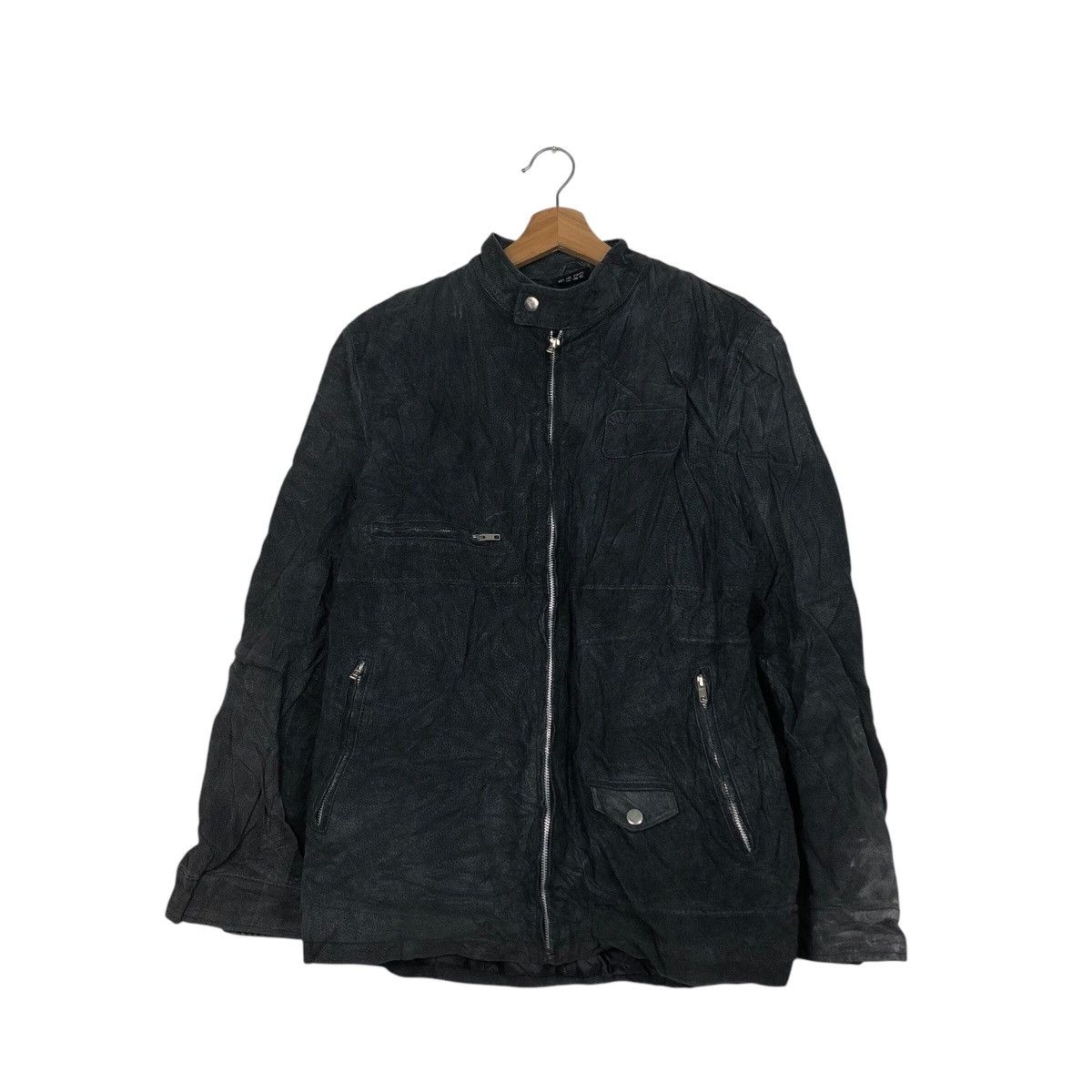 Japanese Brand 📌Vintage Biker Leather Jacket Zipper Unbranded Size US M / EU 48-50 / 2 - 2 Thumbnail