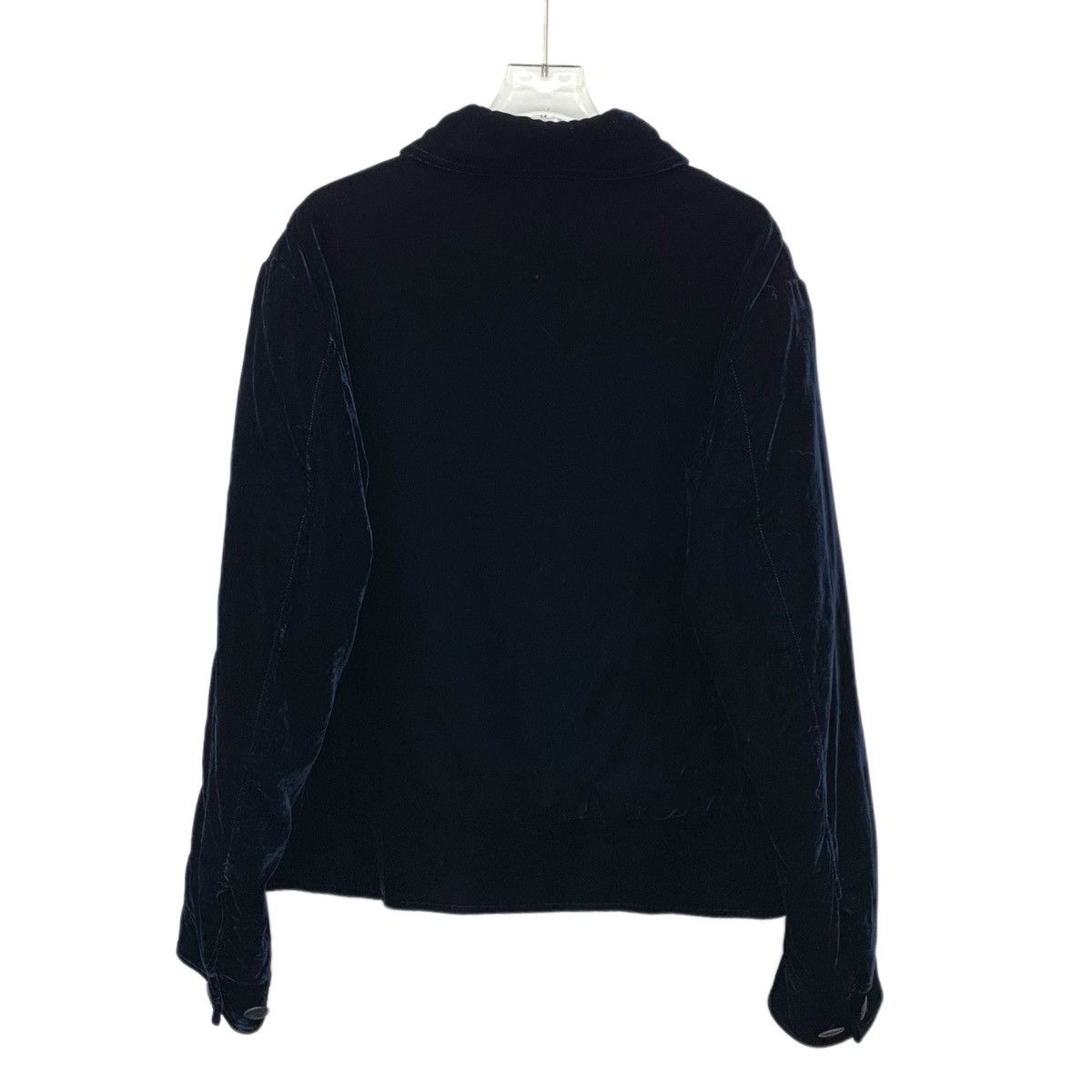 Armani Armani Black Logo Embroidered Velvet Casual Set Top K26WX Size US M / EU 48-50 / 2 - 2 Thumbnail