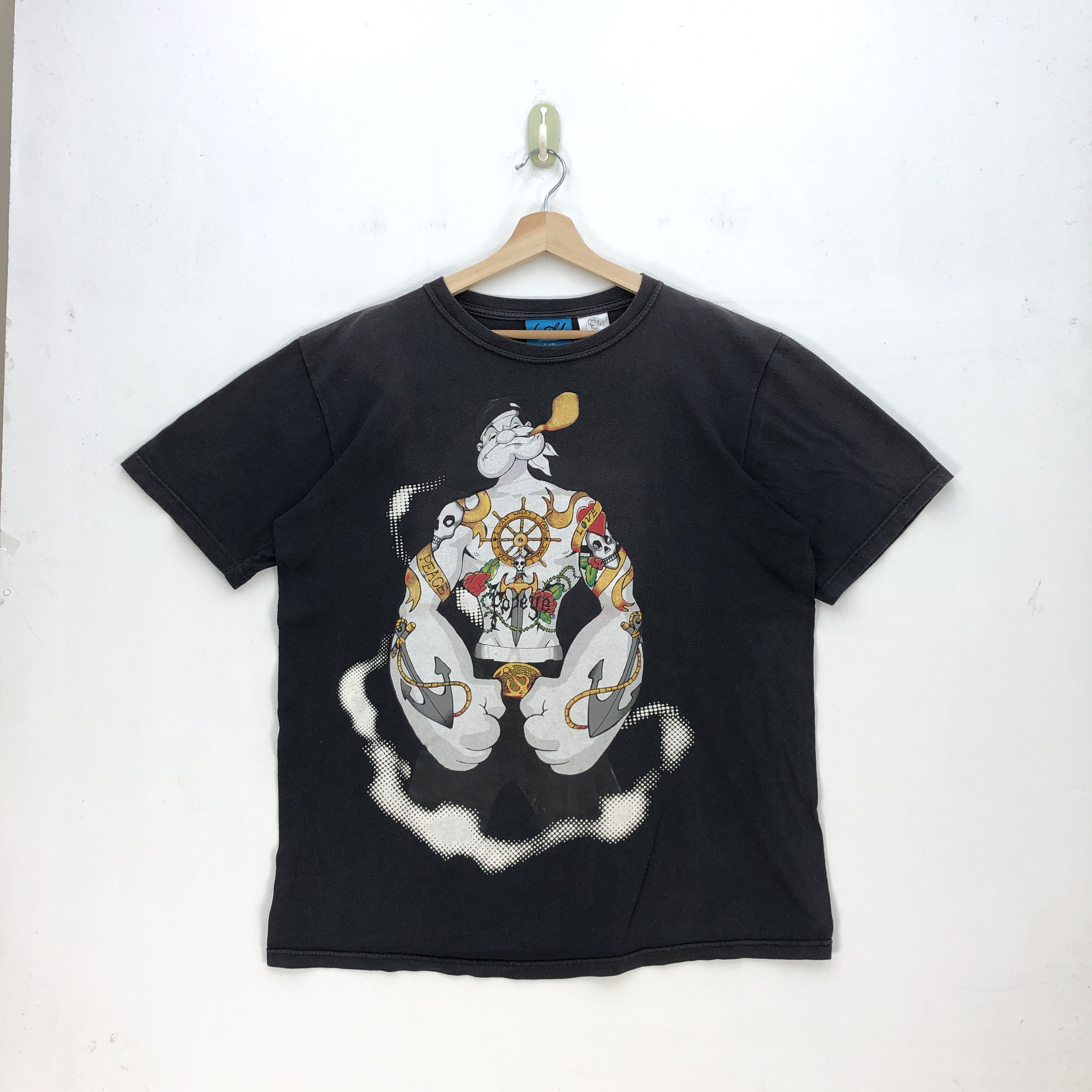 Cartoon Network Vintage Popeye T Shirt Parody Japanese Cartoon Movie Tees Size US L / EU 52-54 / 3 - 1 Thumbnail
