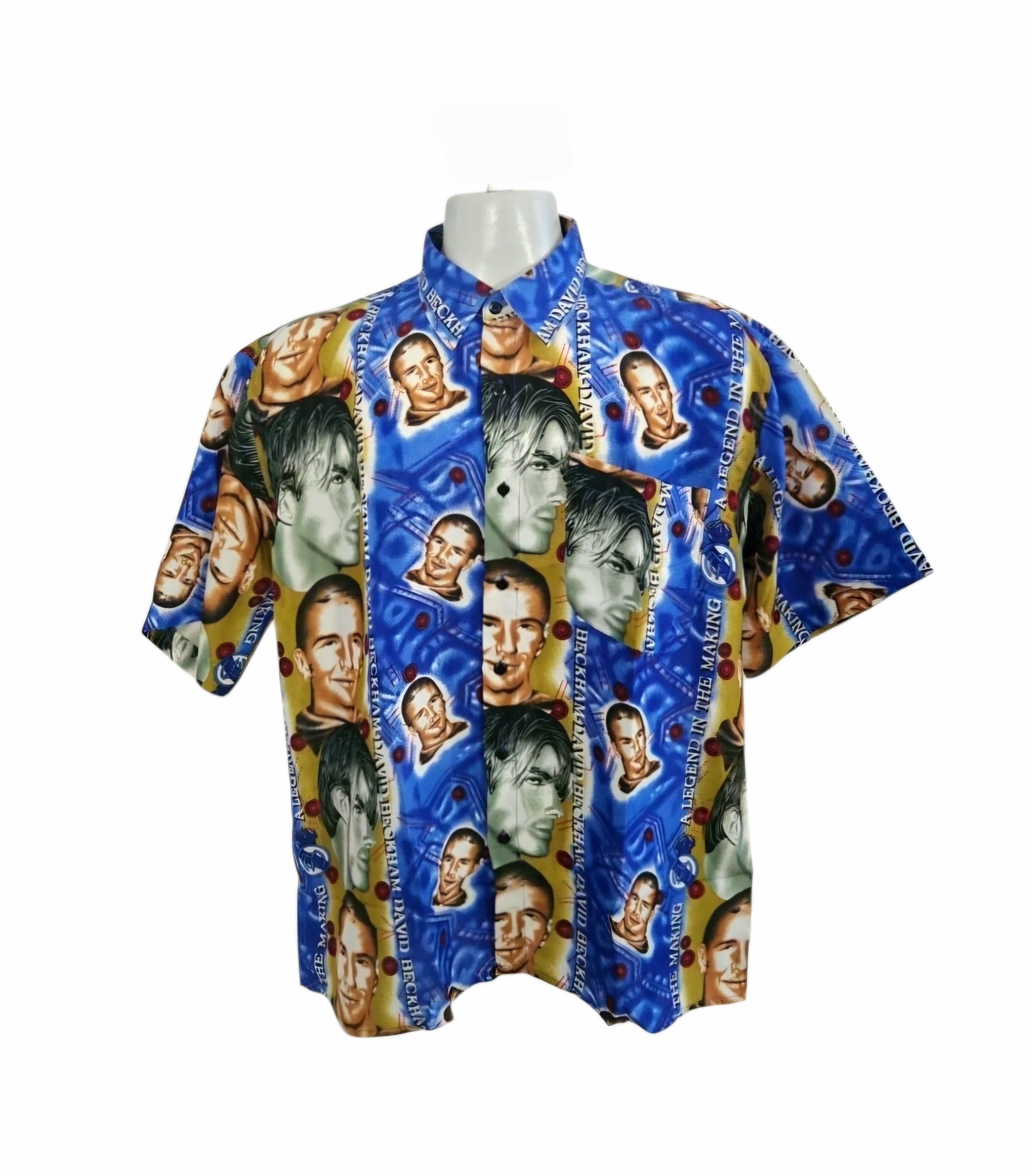 Vintage Vintage David Beckham Real Madrid HEADS ALL OVER PRINT AOP Size US XL / EU 56 / 4 - 1 Thumbnail