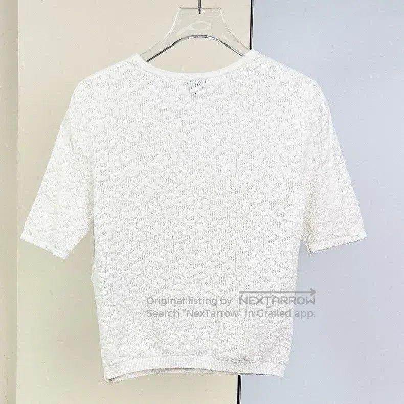 Chanel Chanel 22P white flower relief towel fleece knitted short Size XXS / US 00 / IT 34 - 2 Thumbnail