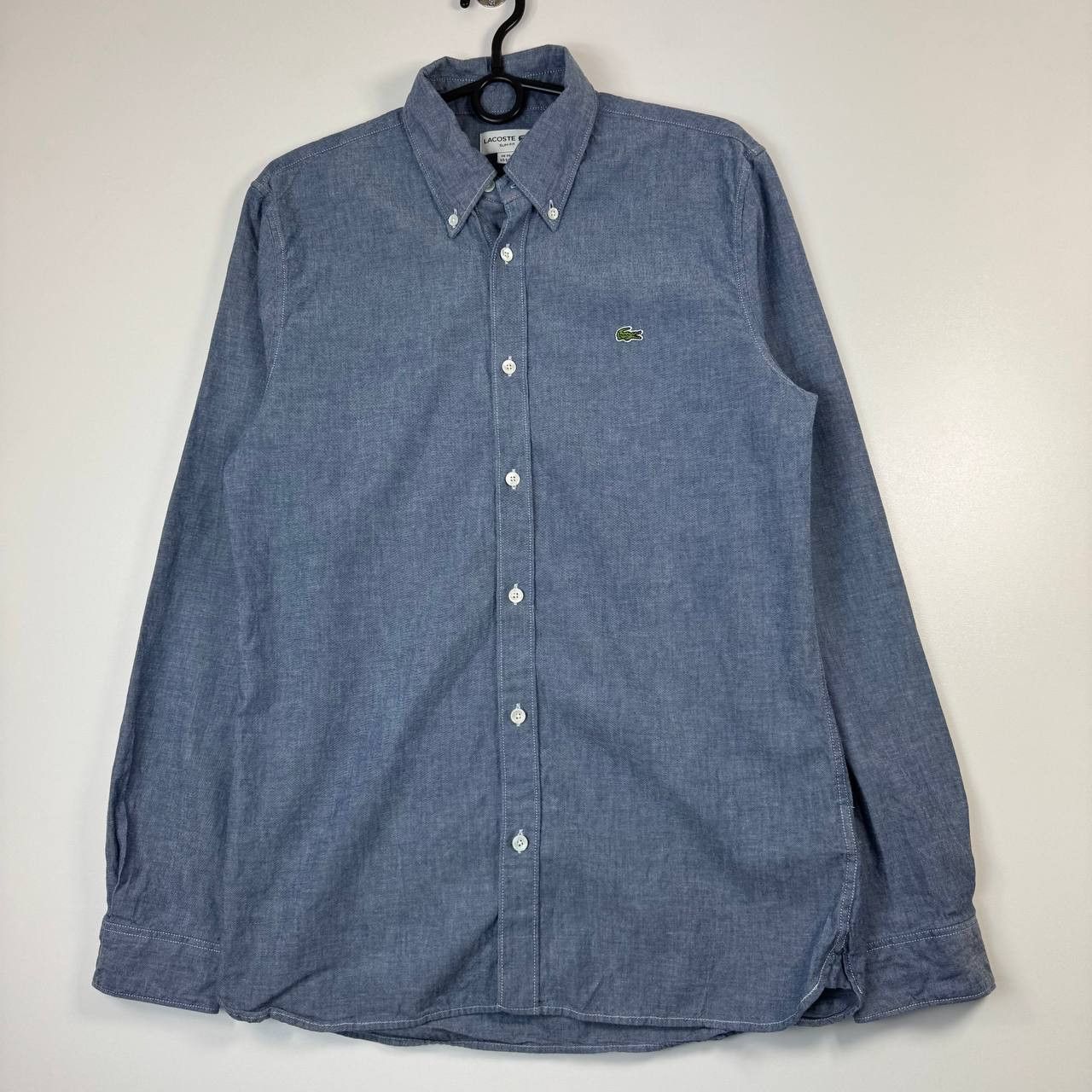 Lacoste Lacoste Chambray Button Down Shirt Blue Casual Mens Size S Size US S / EU 44-46 / 1 - 1 Thumbnail