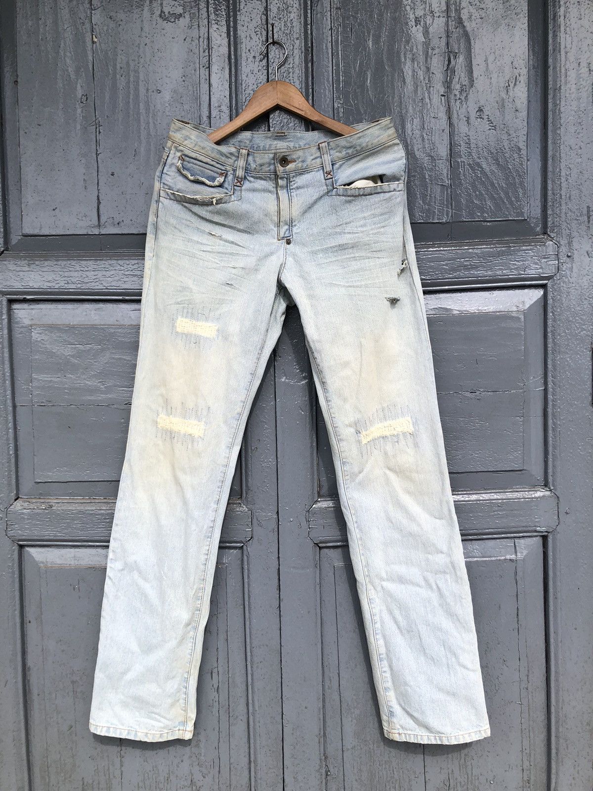 Designer × Japanese Brand Comme Ca Ism Distressed Denim Pants Size US 33 - 1 Thumbnail