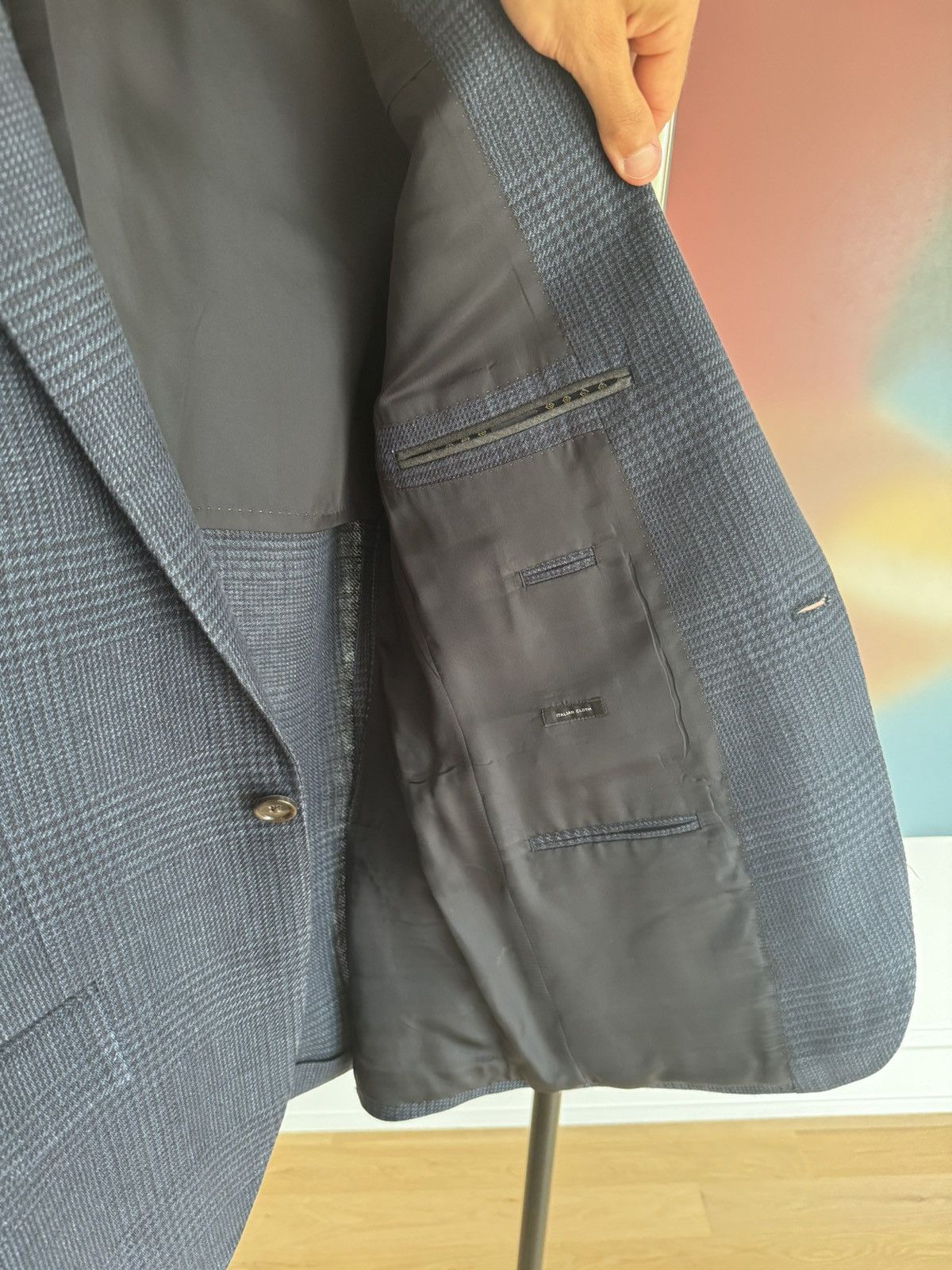 J.Crew J.Crew Houndstooth Navy Ludlow Blazer Size 38R - 6 Thumbnail