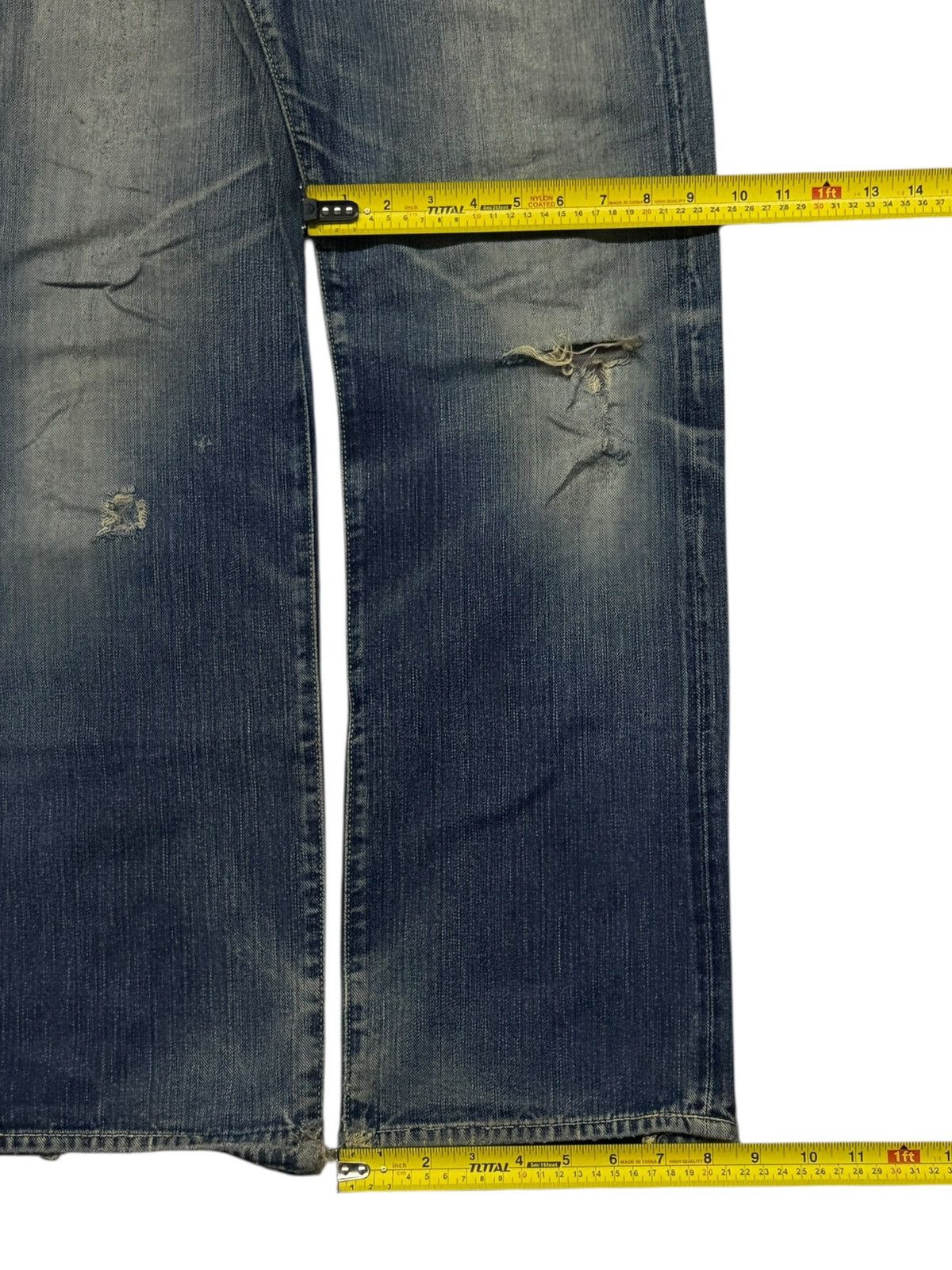 Japanese Brand Vintage 00s Acoustic Japanese Selvedge Denim Jeans | W31 Size US 31 - 21 Thumbnail