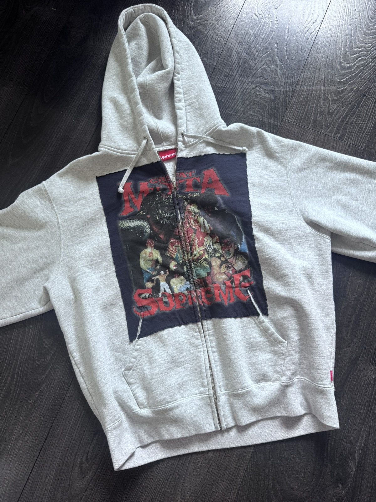 Supreme Supreme x Great Muta Grey Zip-Up Hoodie sz M | Grailed