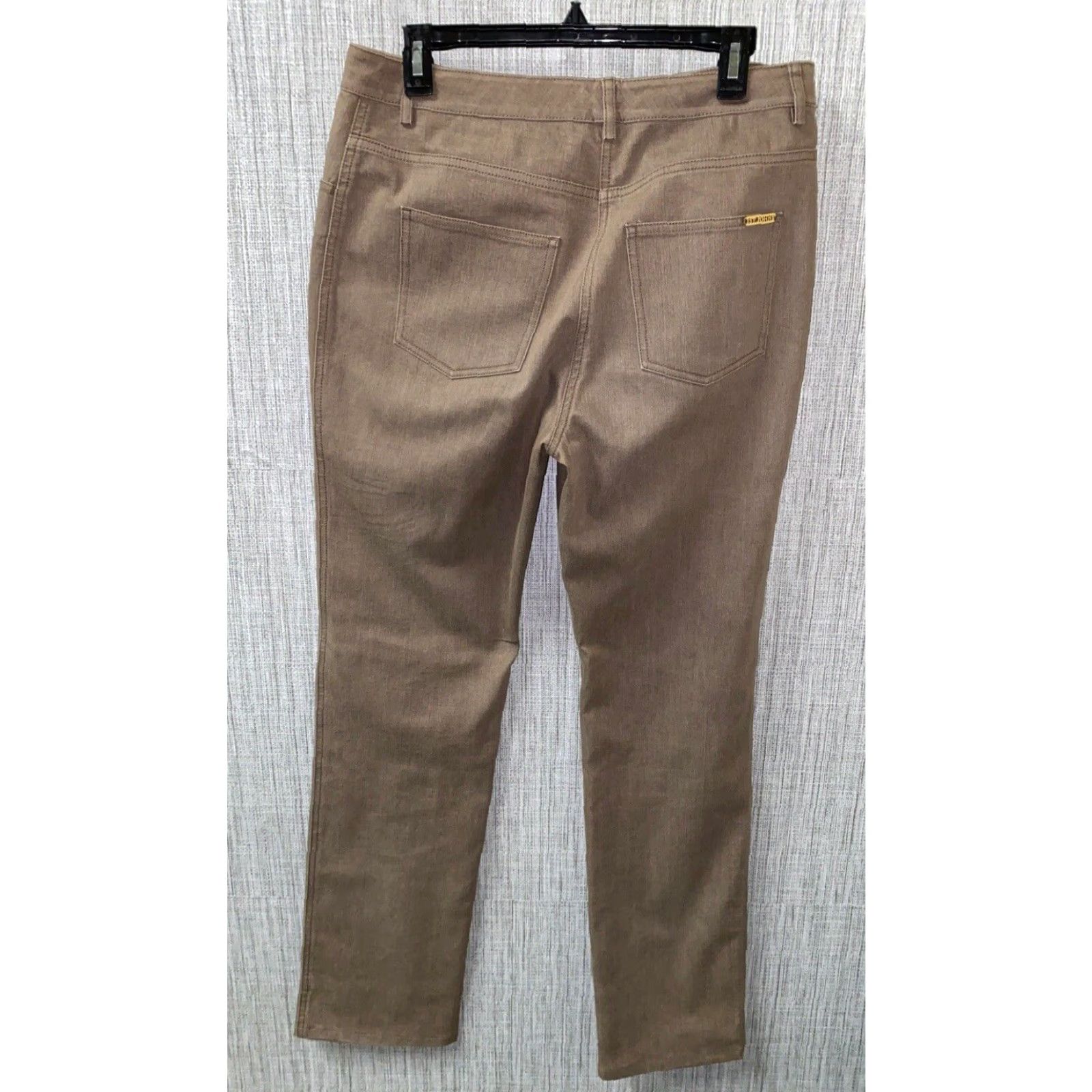 St. John St. John Womens Beige Zip Fly Casual Pants Size 8 Regular Womens Pants 32in Inseam Beige, Zip Fly, Flat Front, Cotton? Size 24" / US 00 / IT 34 - 4 Thumbnail